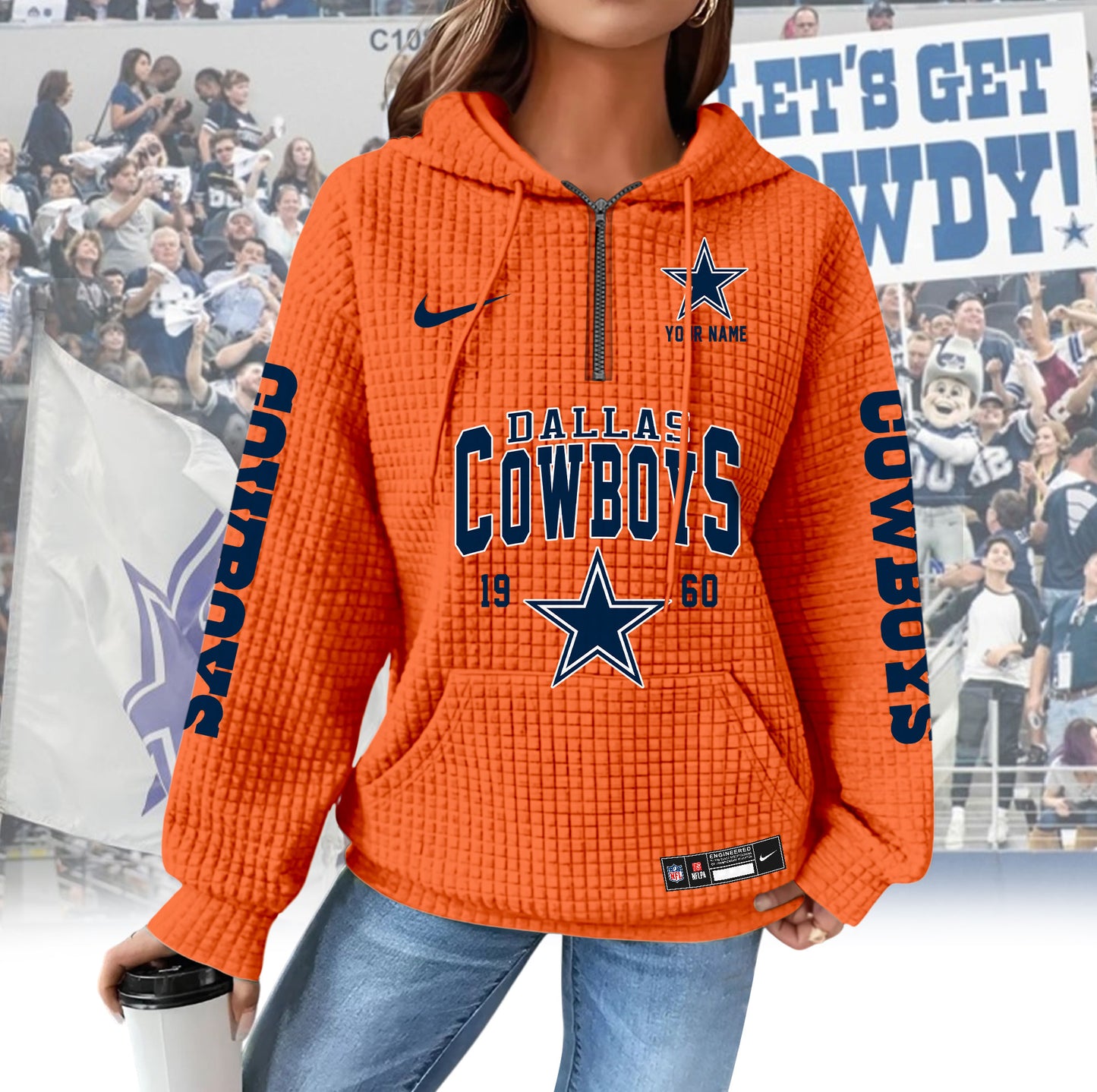 DC Premium NFL Waffle Hoodie DDT CTND