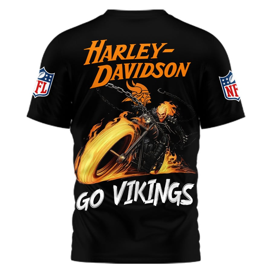 MV Premium NFL Ghost Rider Motorcycle 3D Shirt DDT CTND