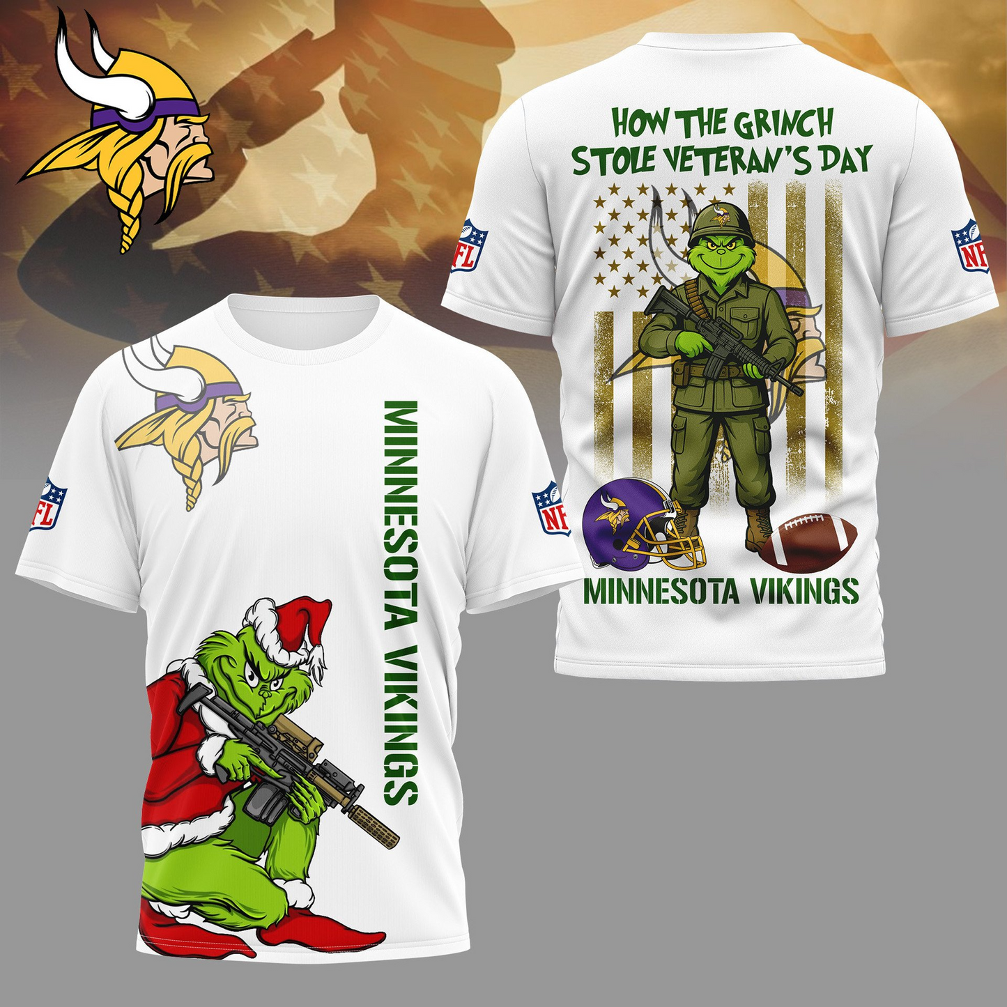 MV Premium NFL The Grinch Salute Veterans DDT CTND