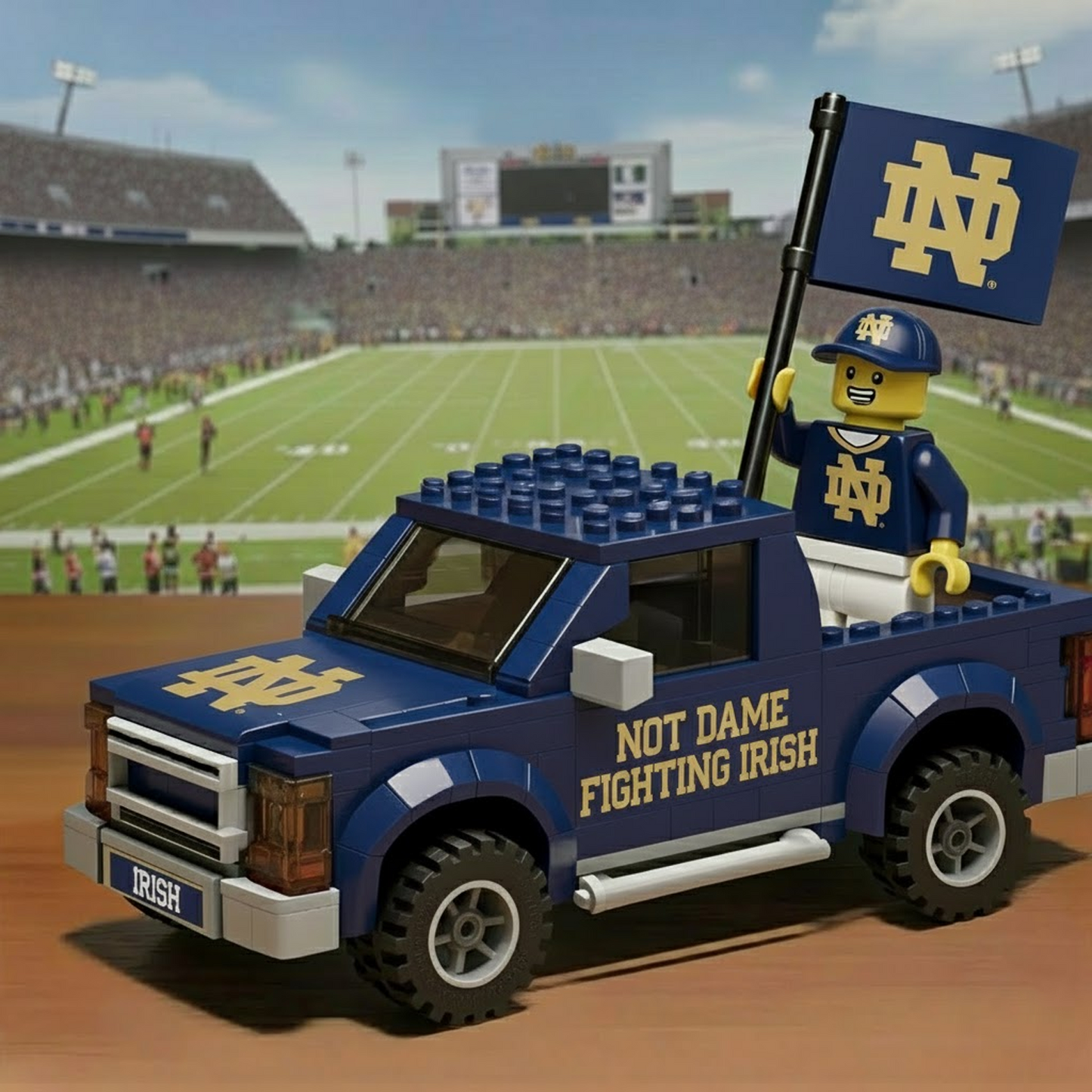 ND x NCAA Building Blocks Truck Toy Set DatND DVT