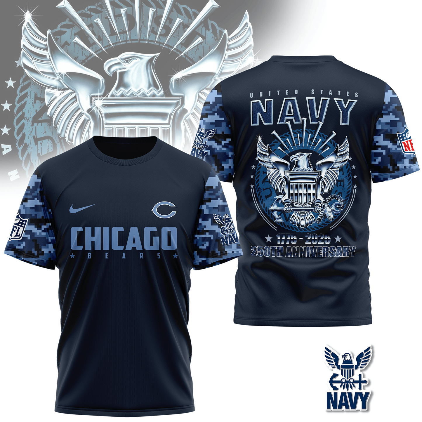 NFL CB Premium 250 Years 3D Shirt DDT CTND