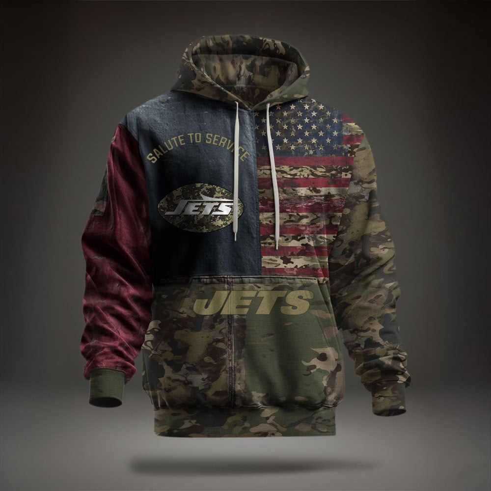 NFL NYJ Salute To Service Hoodie DDT NTL