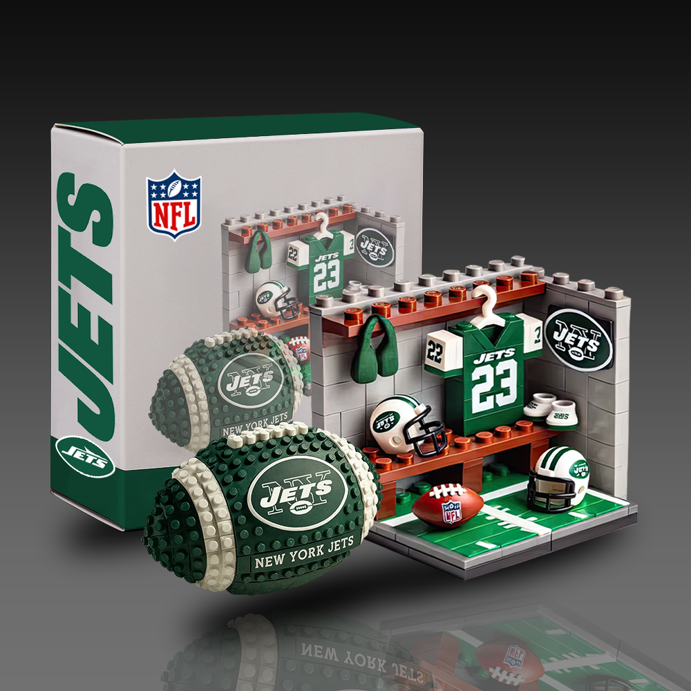 NYJ x NFL Team Ball & Changing Room Building Block Football Set DDT CTND