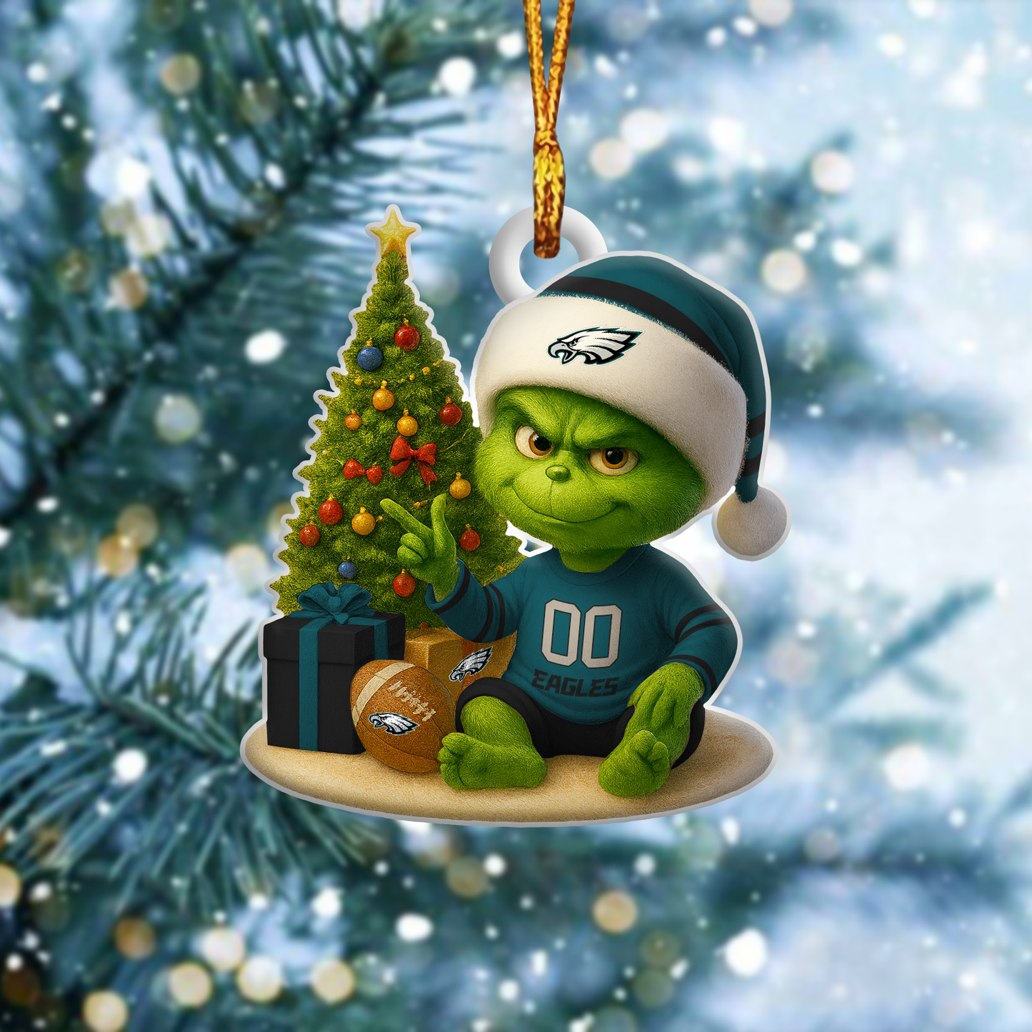 PE NFL x Grinch Premium Ornament DDT NTL