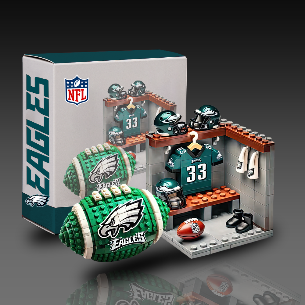 PE x NFL Team Ball & Changing Room Building Block Football Set DDT CTND