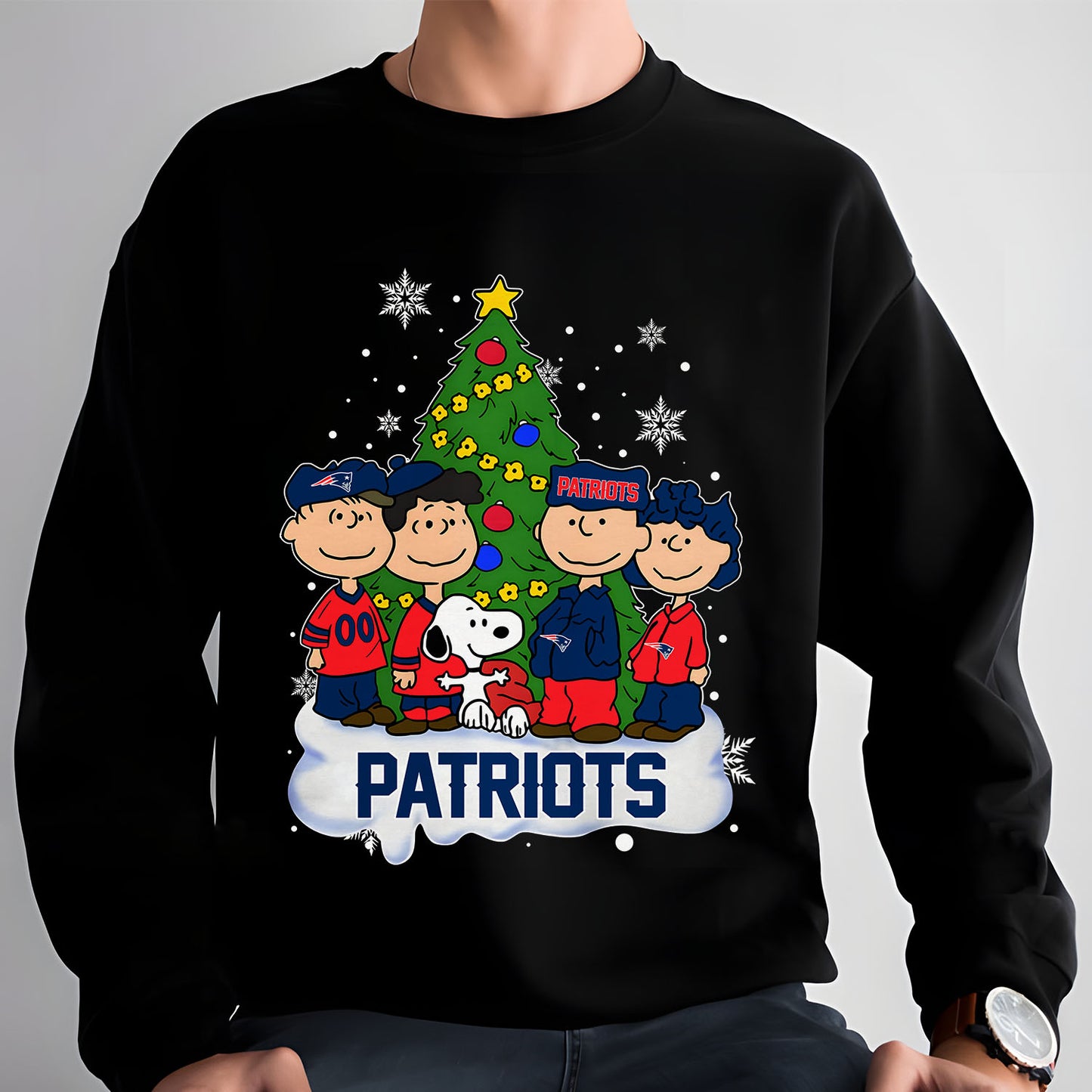 Peanuts Snoopy And Friends New England Patriots Christmas Tree 2D Shirt DatND DVT