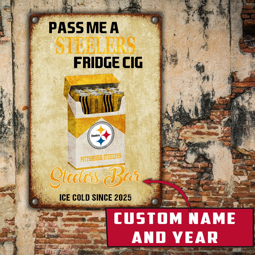 Personalized PS x NFL Vintage Fridge Cig Metal Sign DDT NTL