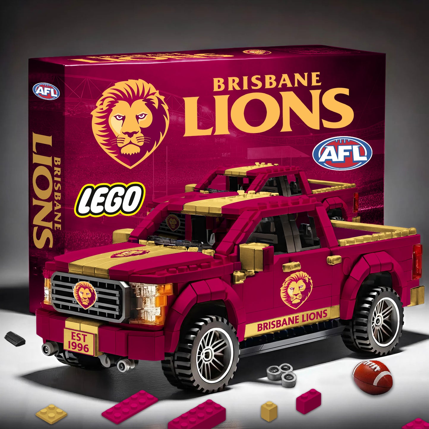PREMIUM AFL X BL 3D RACING TRUCK BUILDING BLOCK SET TOY NDT NHM