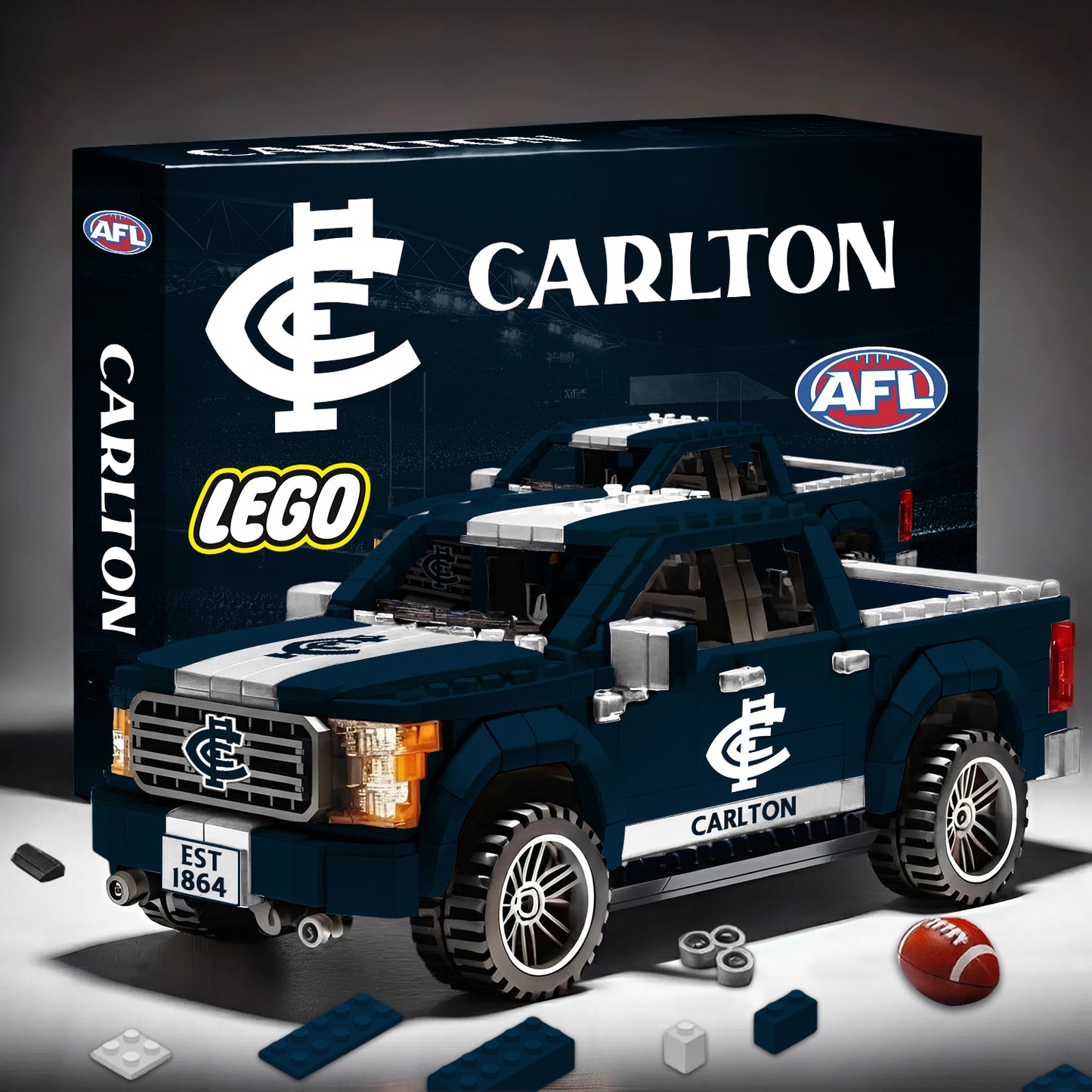 PREMIUM AFL X CAR 3D RACING TRUCK BUILDING BLOCK SET TOY NDT NHM