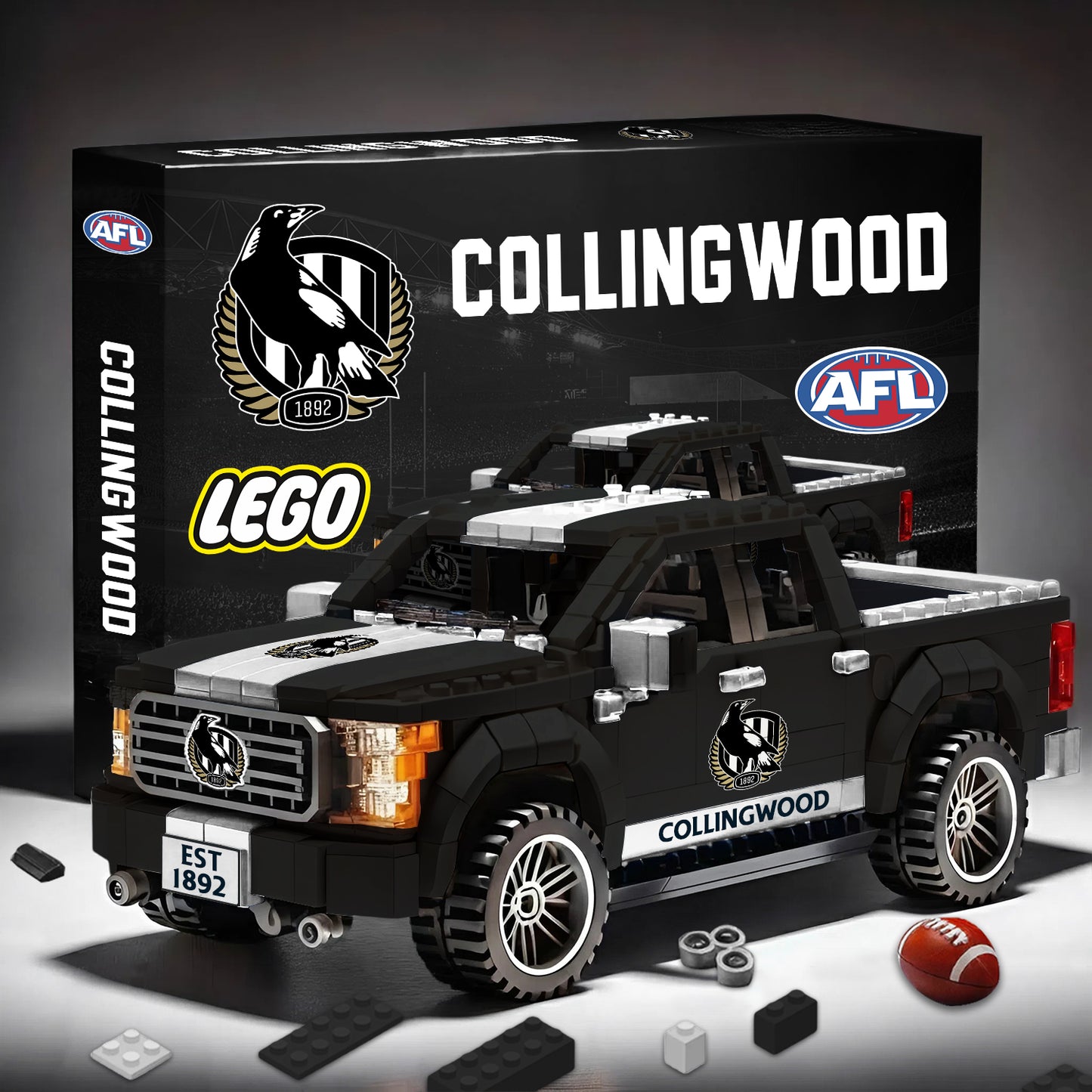 PREMIUM AFL X COL 3D RACING TRUCK BUILDING BLOCK SET TOY NDT NHM