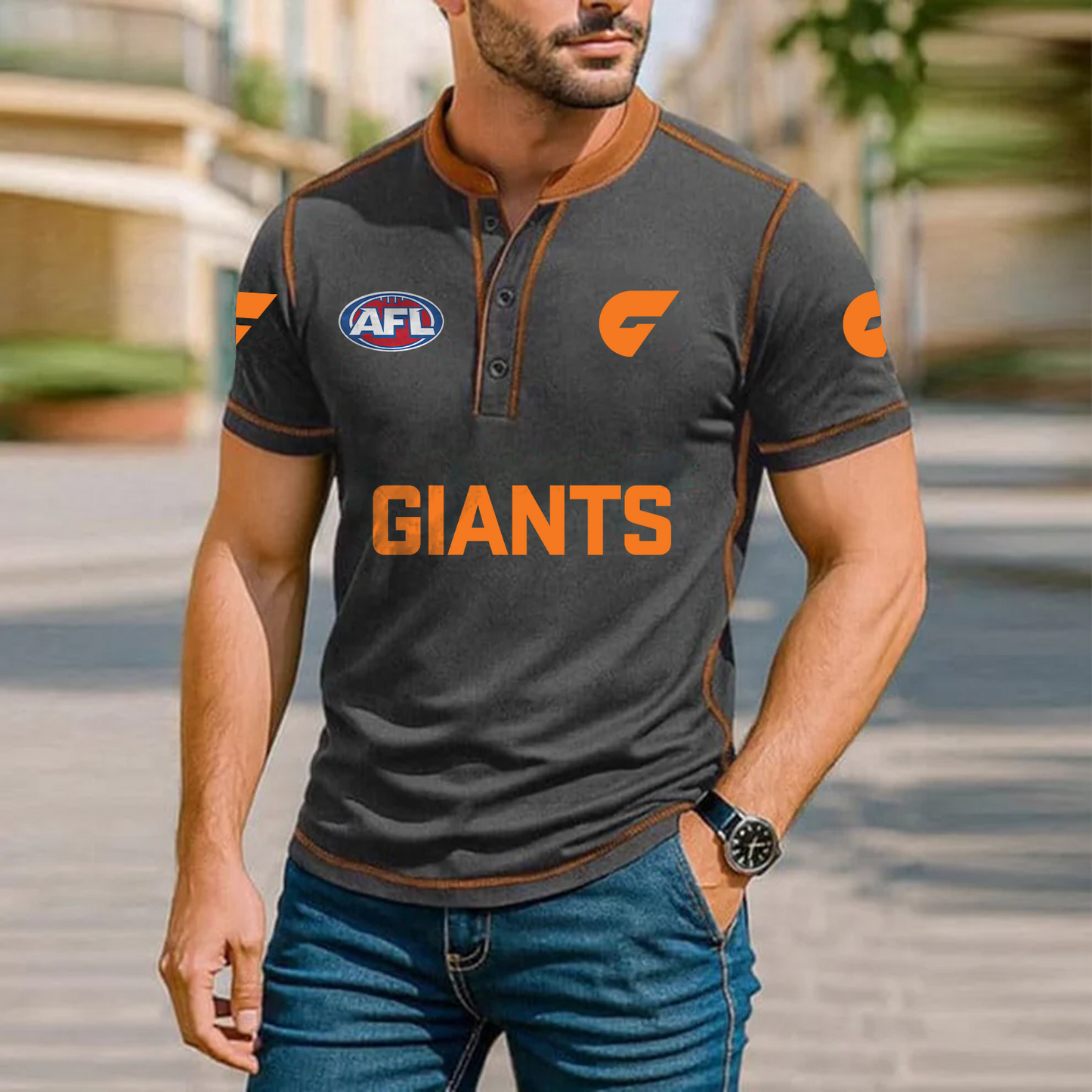 Premium AFL x GWS Polo Tshirt NDT TDT