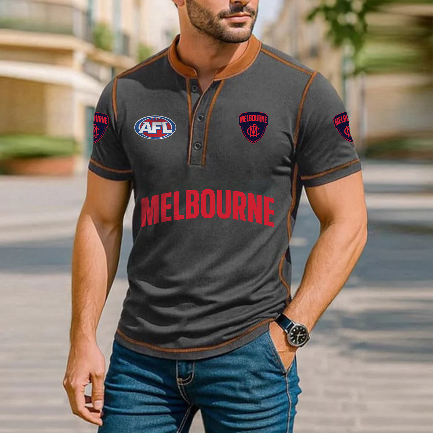 Premium AFL x MEL Polo Tshirt NDT TDT