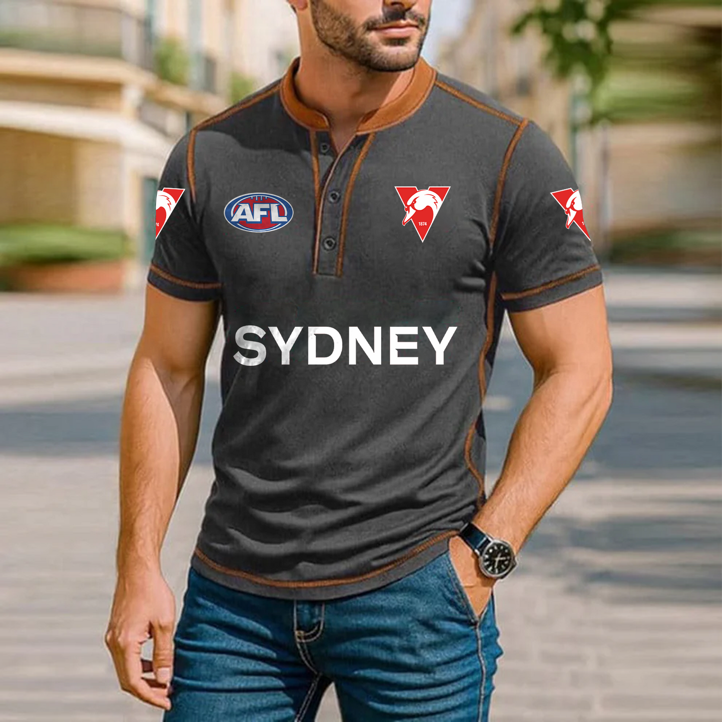 Premium AFL x SYD Polo Tshirt NDT TDT