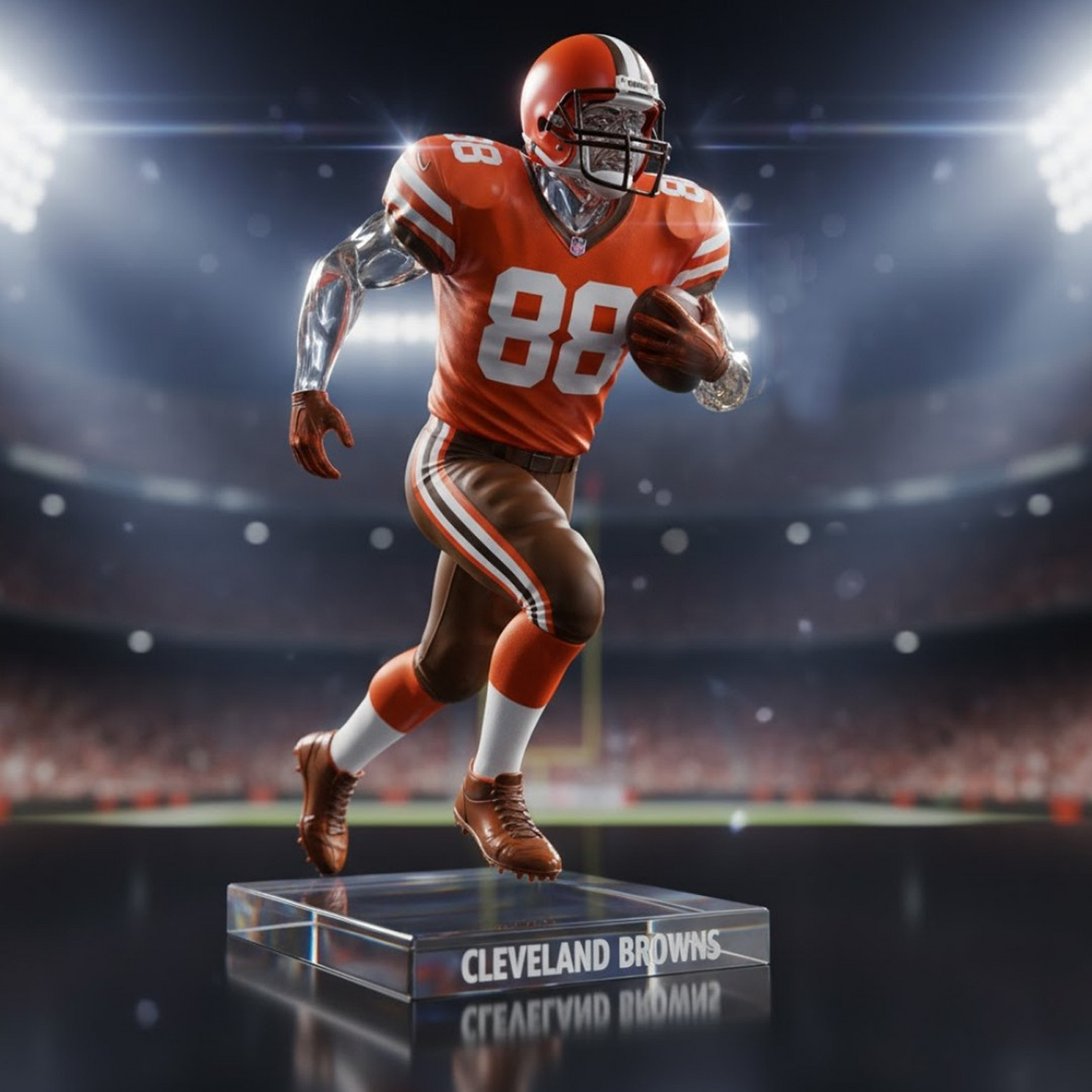 Premium CLE x NFL Crystal Style Desktop Ornament DatND DVT