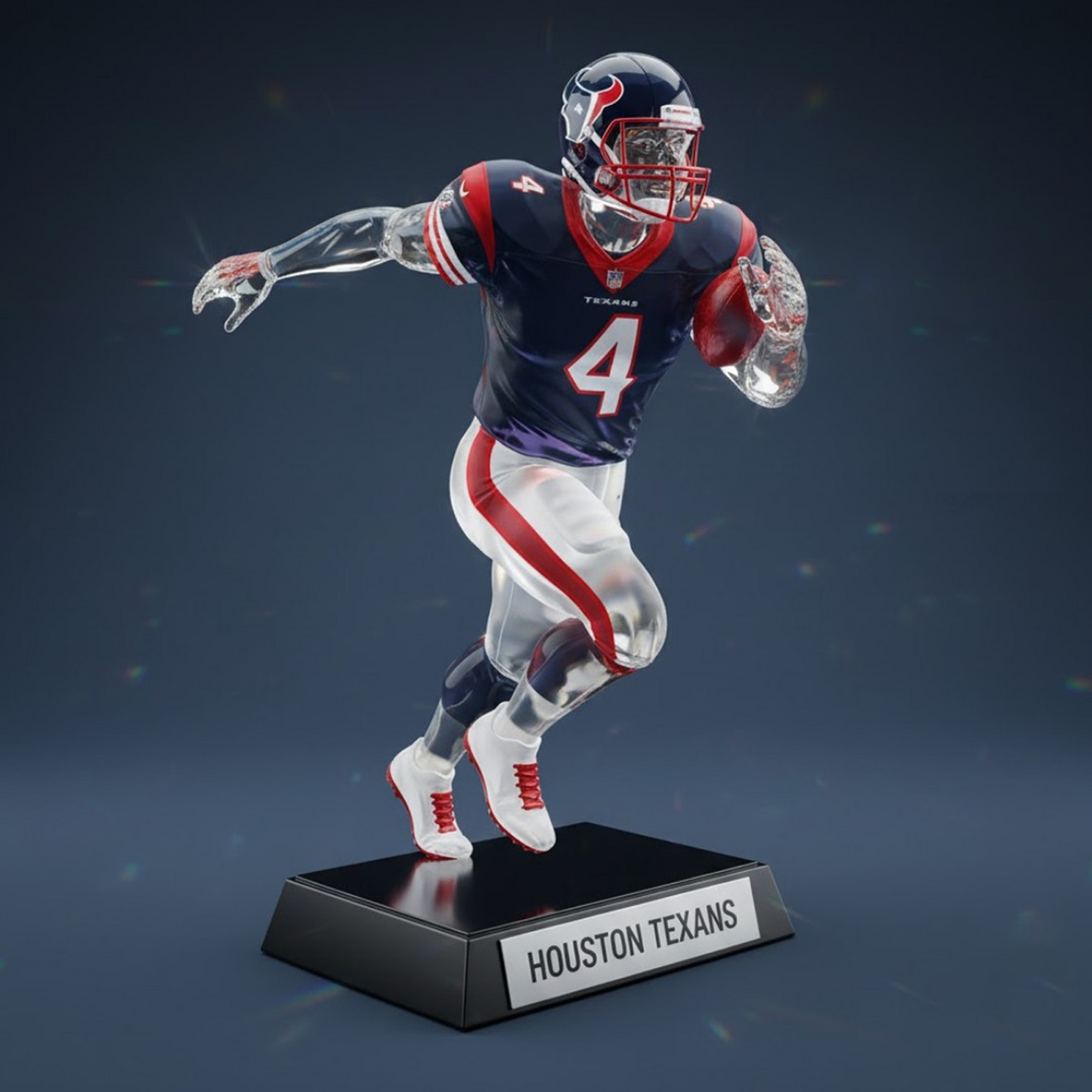 Premium HOU x NFL Crystal Style Desktop Ornament DatND DVT