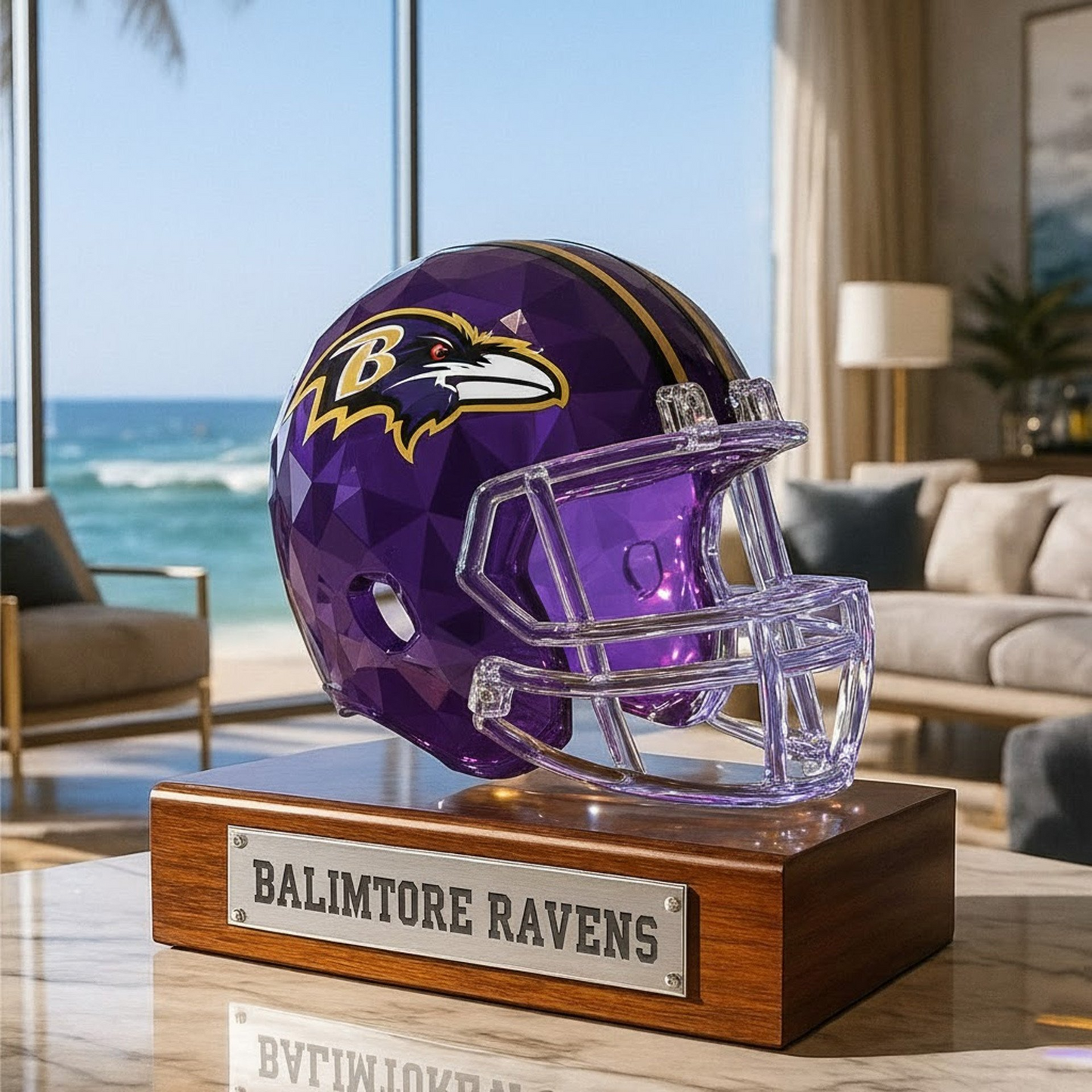 Premium NFL BR Crystal Style Desktop Ornament V1 NMD TTV