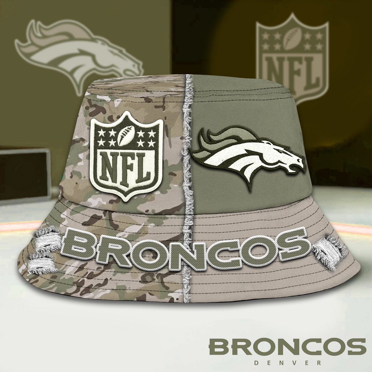 Premium NFL DVBC Salute To Service Bucket Hat NMD TTV