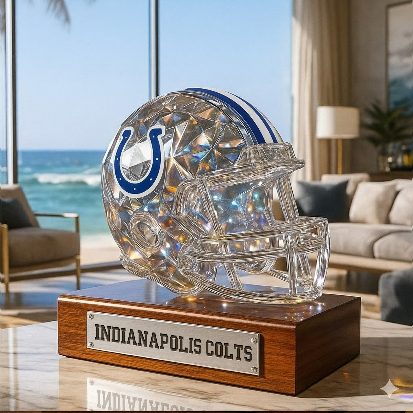 Premium NFL IND Crystal Style Desktop Ornament V1 NMD TTV