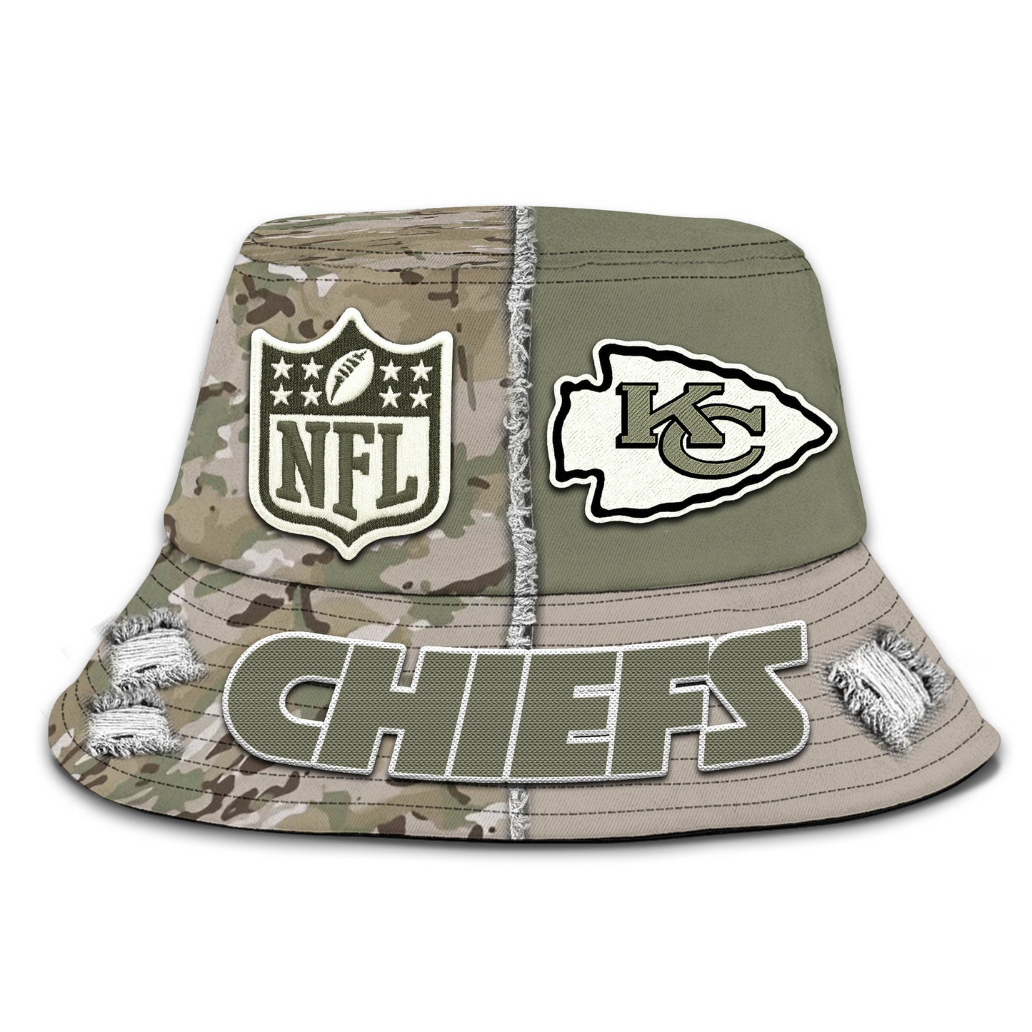 Premium NFL KCC Salute To Service Bucket Hat NMD TTV