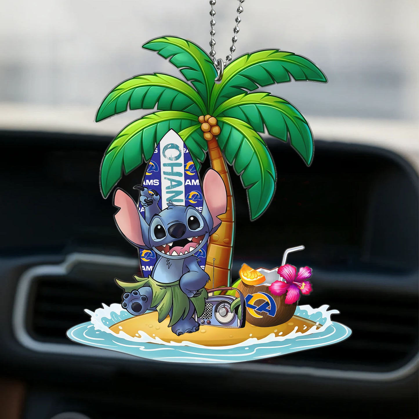 Premium NFL LAR x ST Hawai Car Ornament DatND DVT