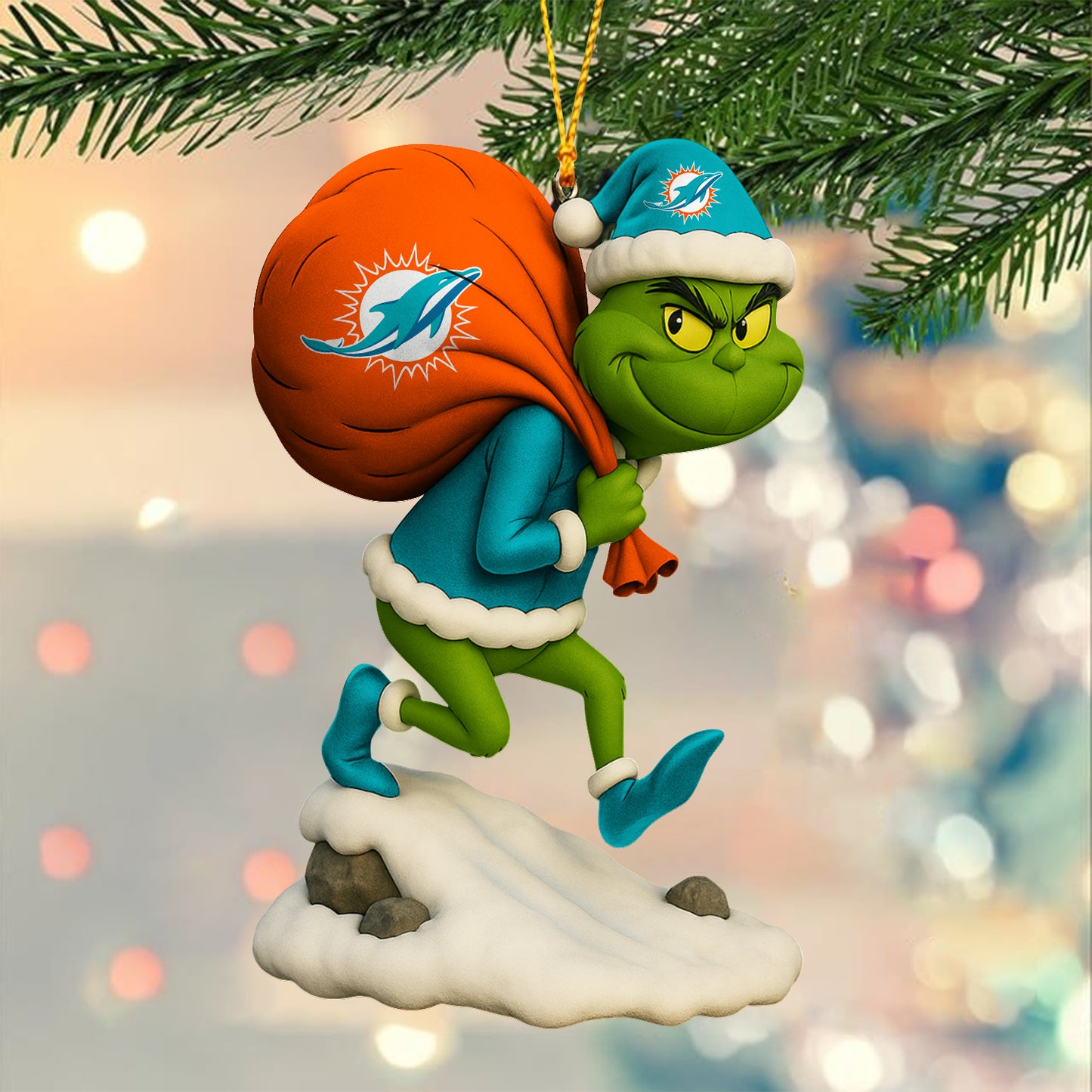 Premium NFL MIA x GR Christmas Tree Ornament V2 NMD NHM