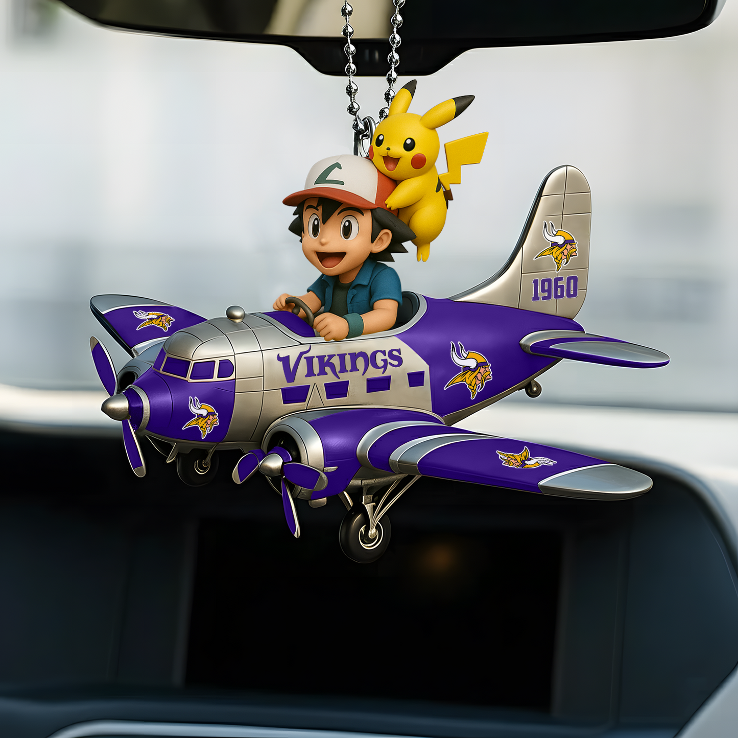 Premium NFL MIN x POK Car Ornament V1 DATND TANTD