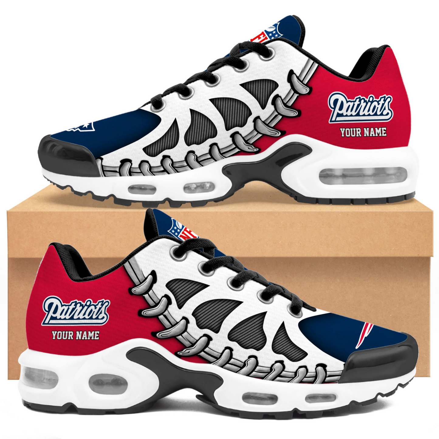 Premium NFL NE Spine Rush Air Max Sneaker V4 NMD TTV