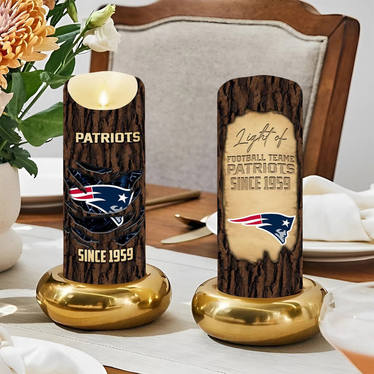 Premium NFL NE Victory Candle NDT NHM