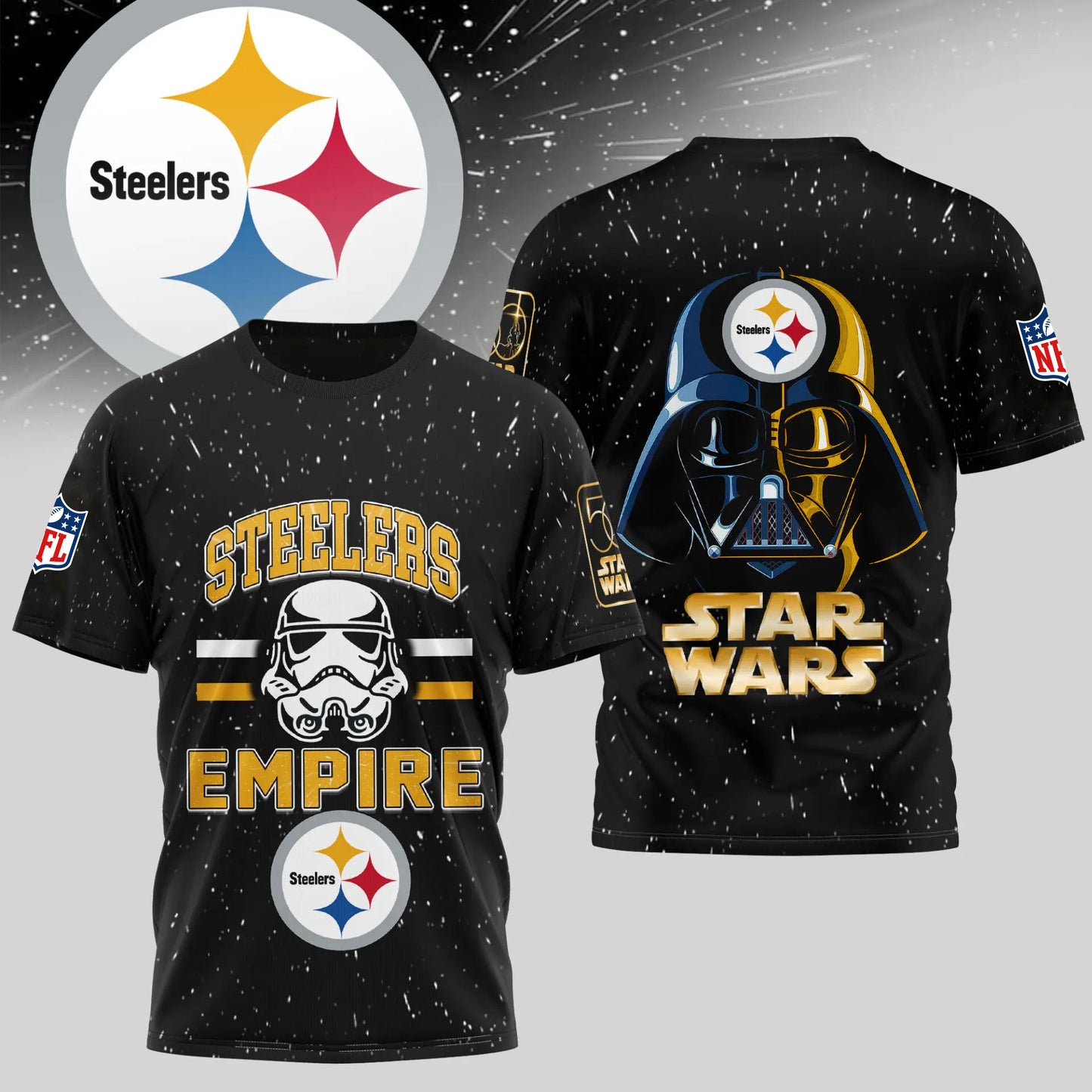 Premium NFL PIT x Star Wars 3D Shirt NDT NHM