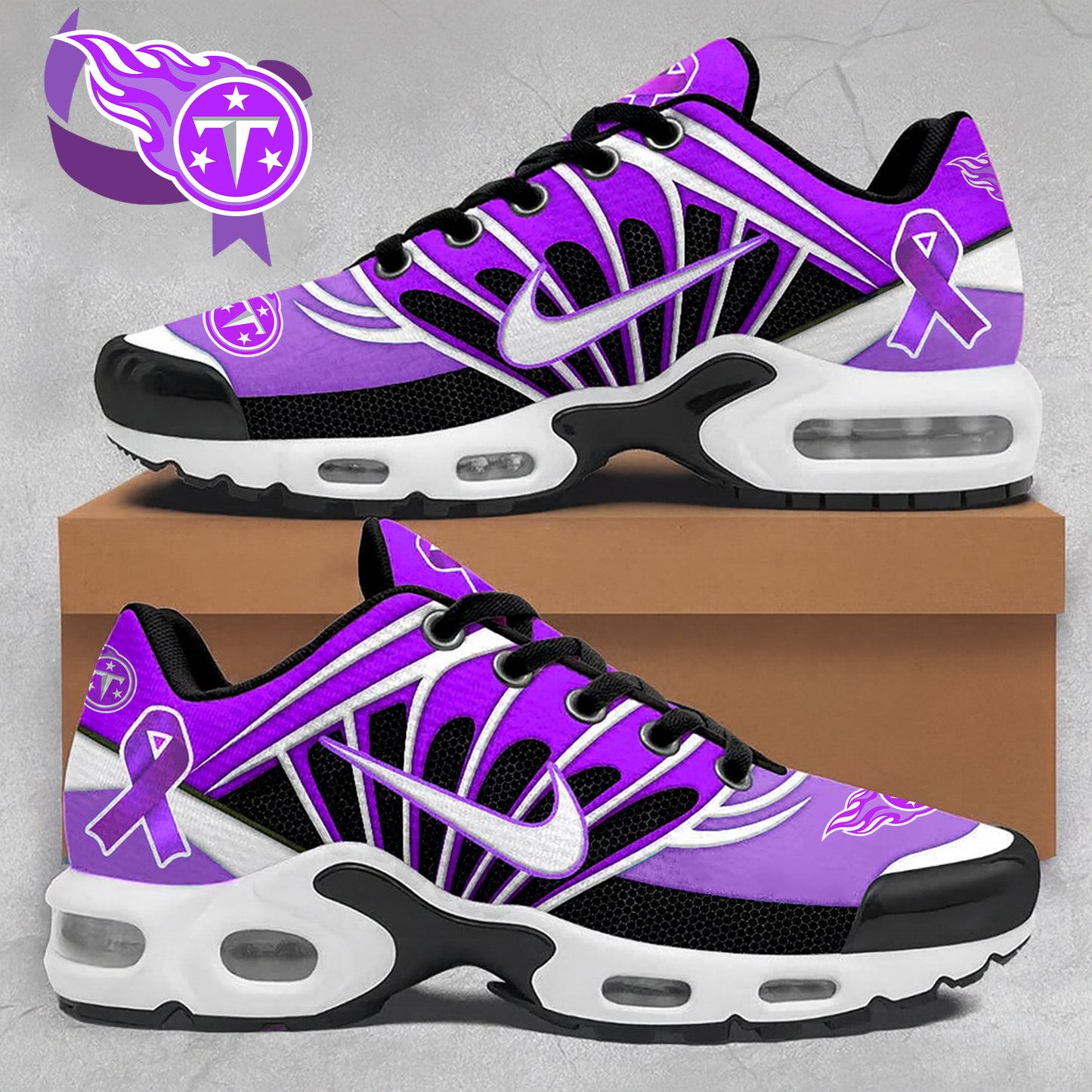 Premium NFL TEN In November We Wear Purple Air Max Sneaker V3 NMD NHM