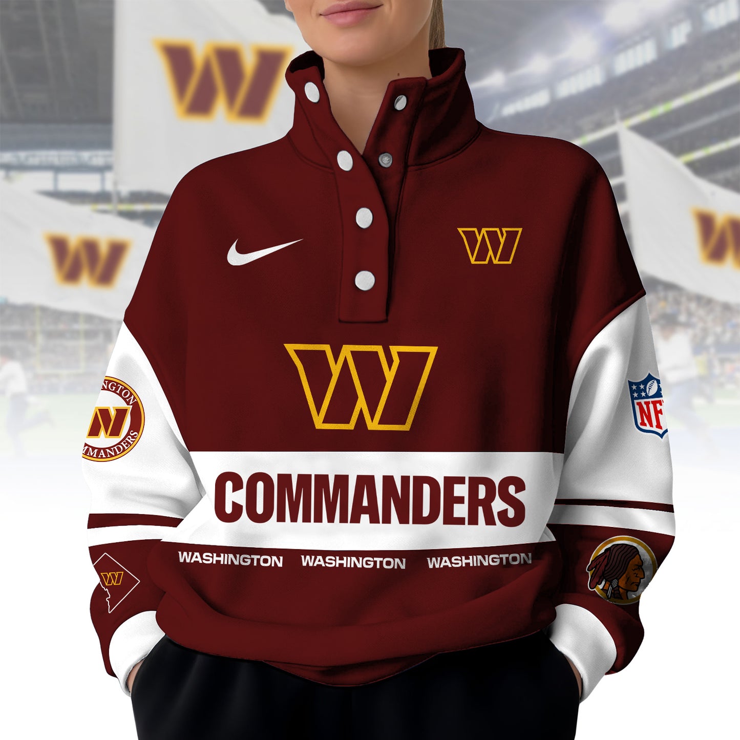 Premium NFL WAS Pullover Sweatshirt V1 NMD NHM