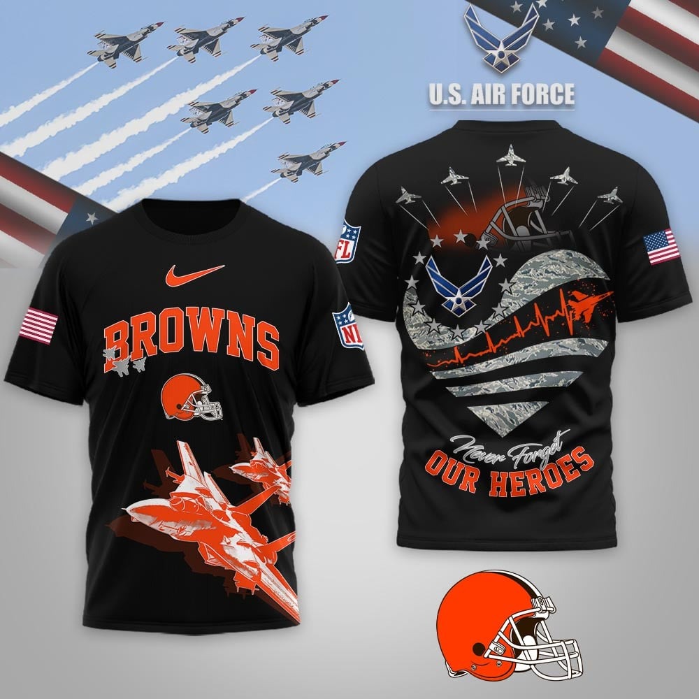 Premium NFL X CLEVELAND BROWNS US Air Force 3D Shirt NDT NQK