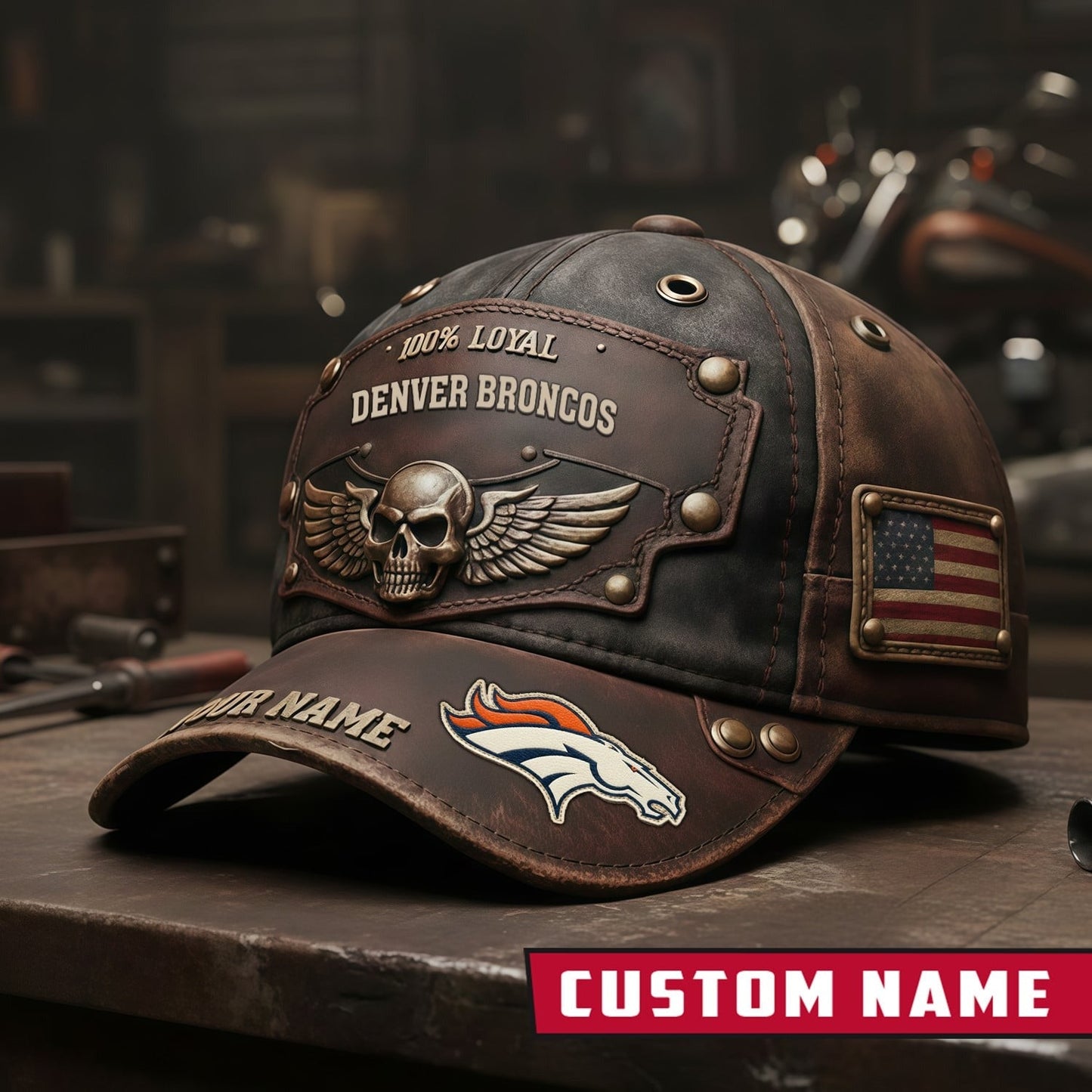 Premium NFL X DEN Harley-Davi Vintage Cap NDT NHM