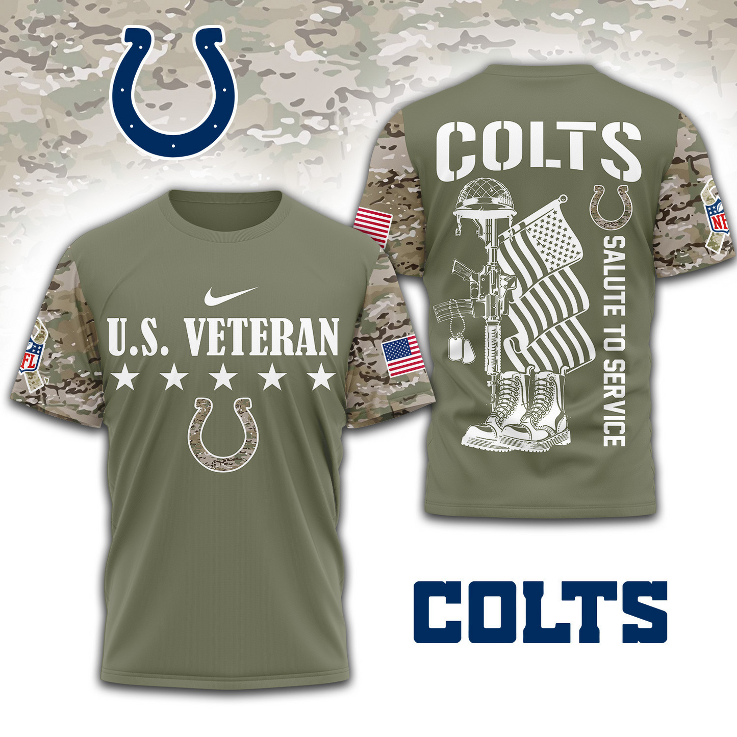 Premium NFL x IND Salute To Service 3D Shirt DATND TANTD