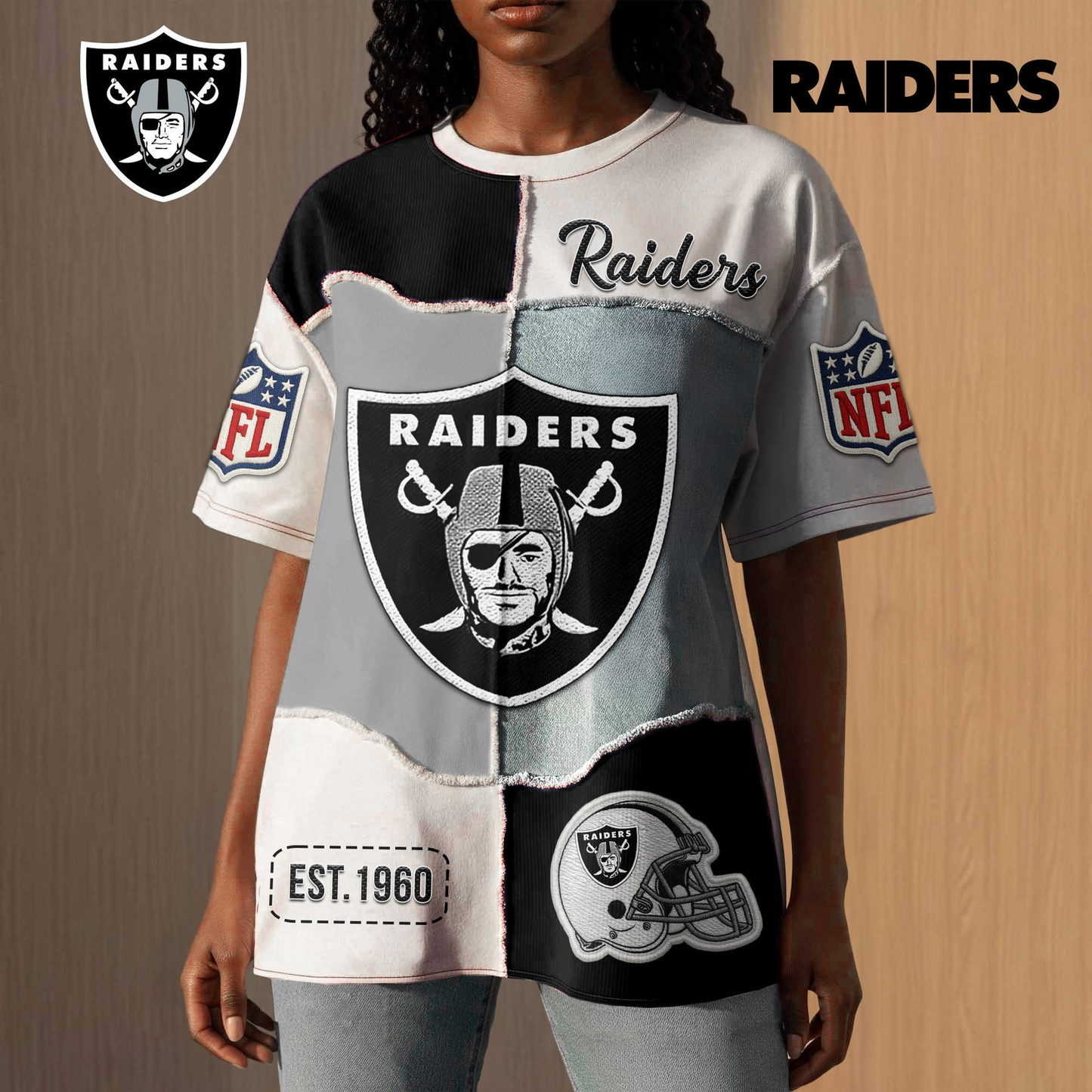 Premium NFL X LVR Patchwork Vintage T-Shirt NDT NQK