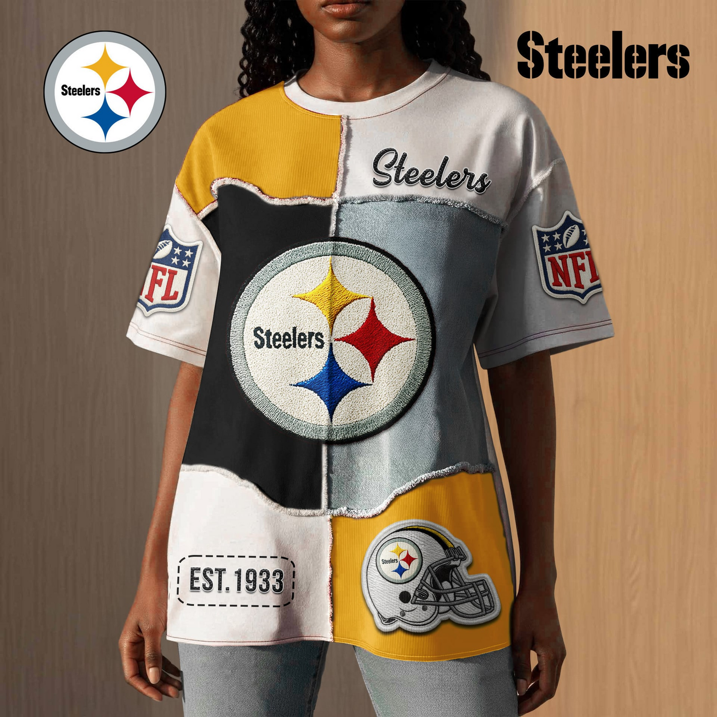 Premium NFL X PS Patchwork Vintage T-Shirt NDT NQK
