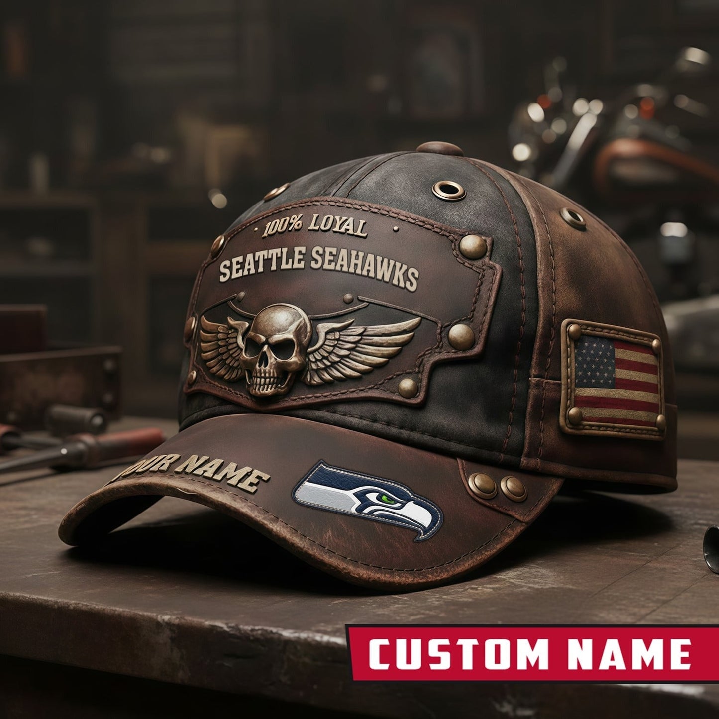 Premium NFL X SEA Harley-Davi Vintage Cap NDT NHM