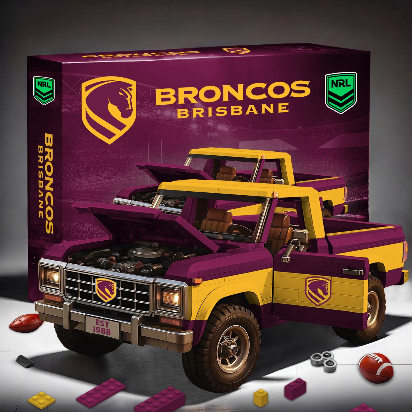 PREMIUM NRL X BB 3D Building Blocks Truck Ford Car Model Set NDT NHM