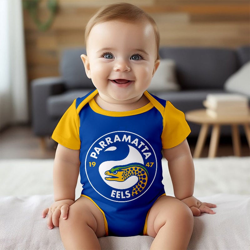 PREMIUM NRL X PE New Baby Romper Custom Name For Kids NDT LVH