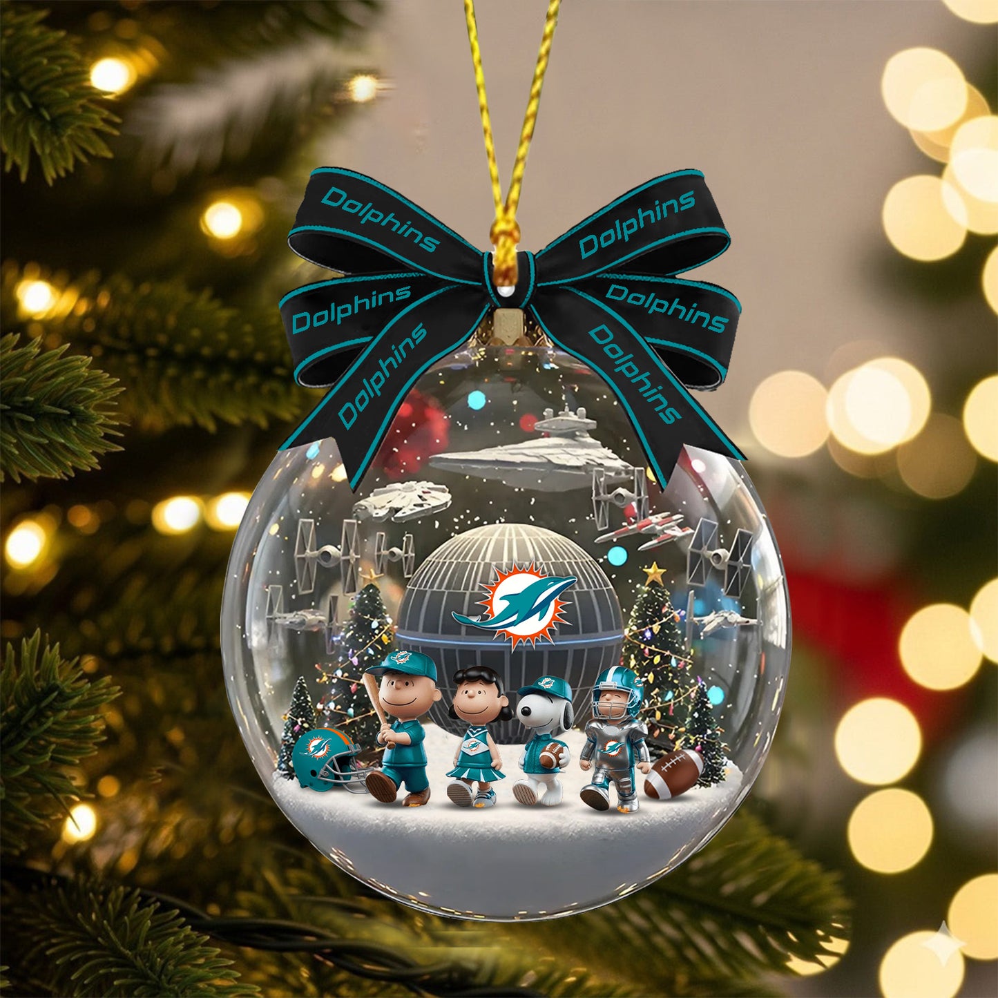 PRENIUM X MIA NFL GIFT CHRISTMAS ORNAMENT NDT NHM