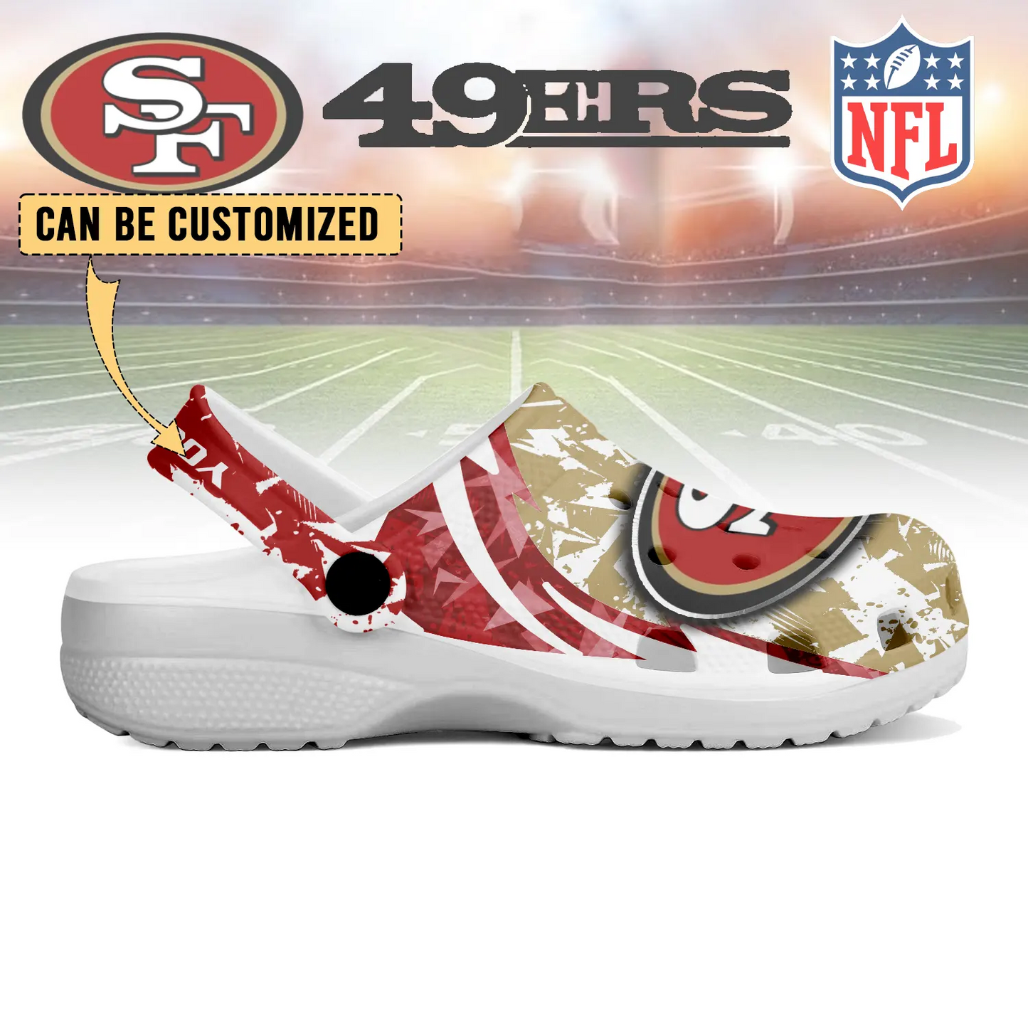 SF x NFL Crocs Crocband Clogs Shoes DatND DVT