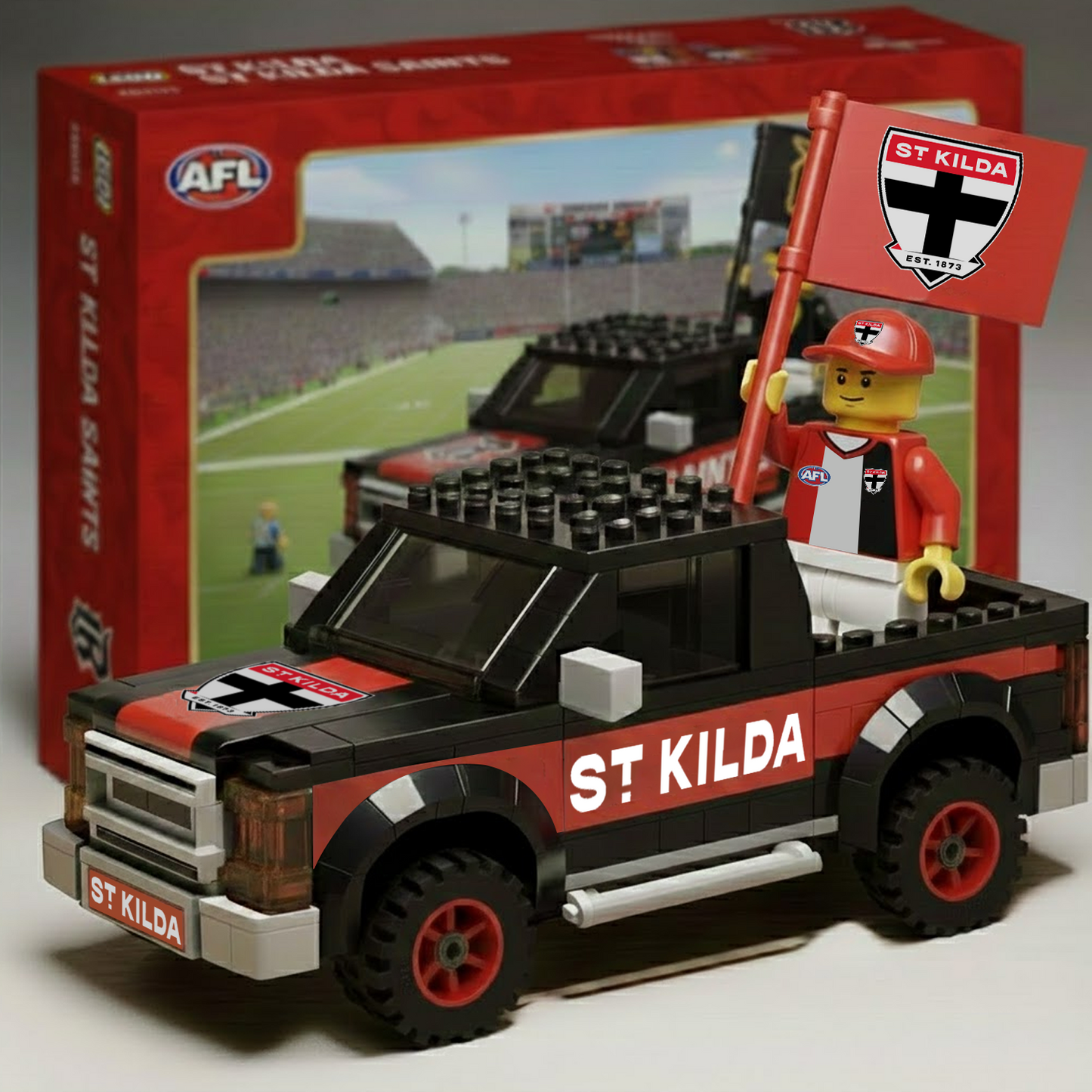 STK x AFL Building Blocks Truck Toy Set DatND DVT