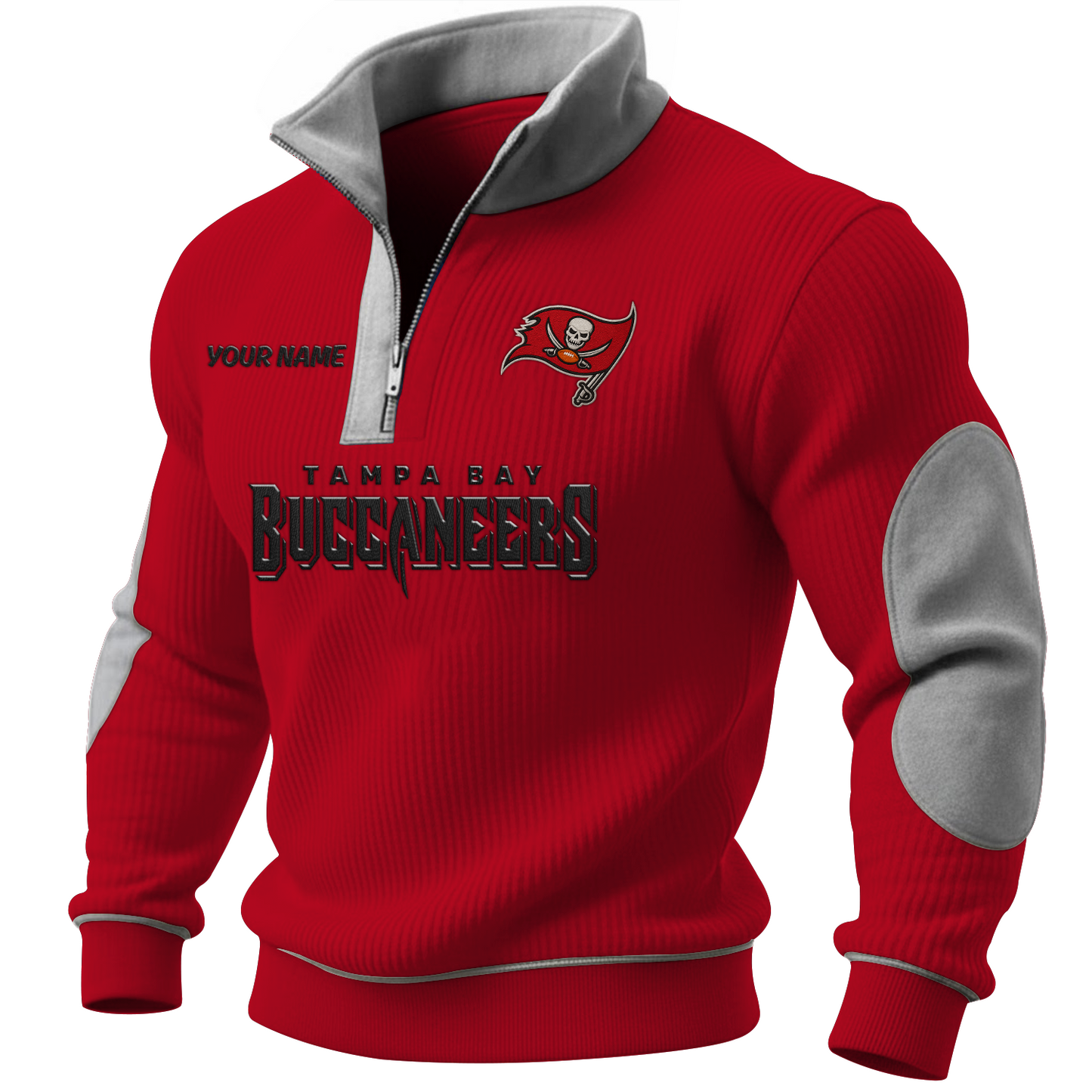 TB x NFL PREMIUM LONG ZIP POLO SHIRT DATND TANTD
