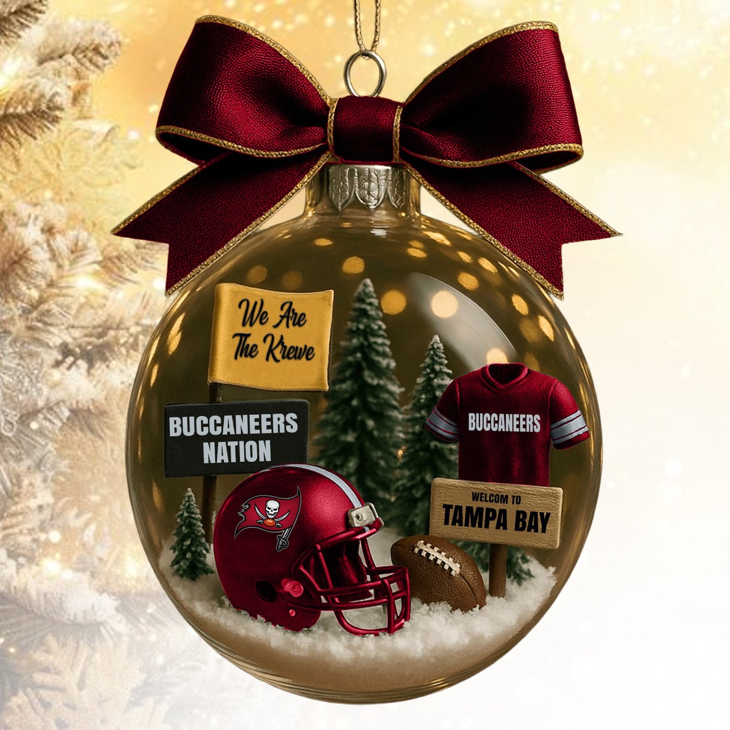 TBB NFL Acrylic Ball Ornament - Best Gift For Fans DDT CTND