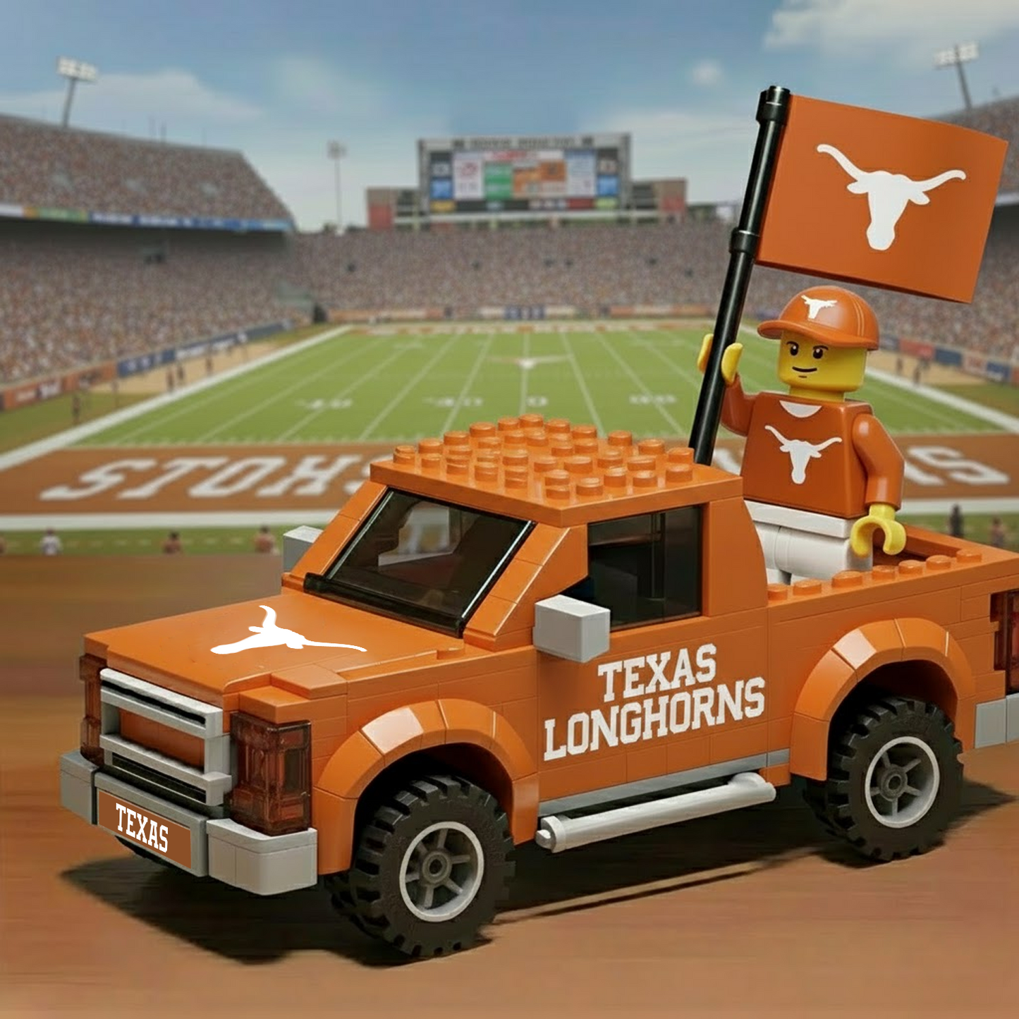 TEX x NCAA Building Blocks Truck Toy Set DatND DVT