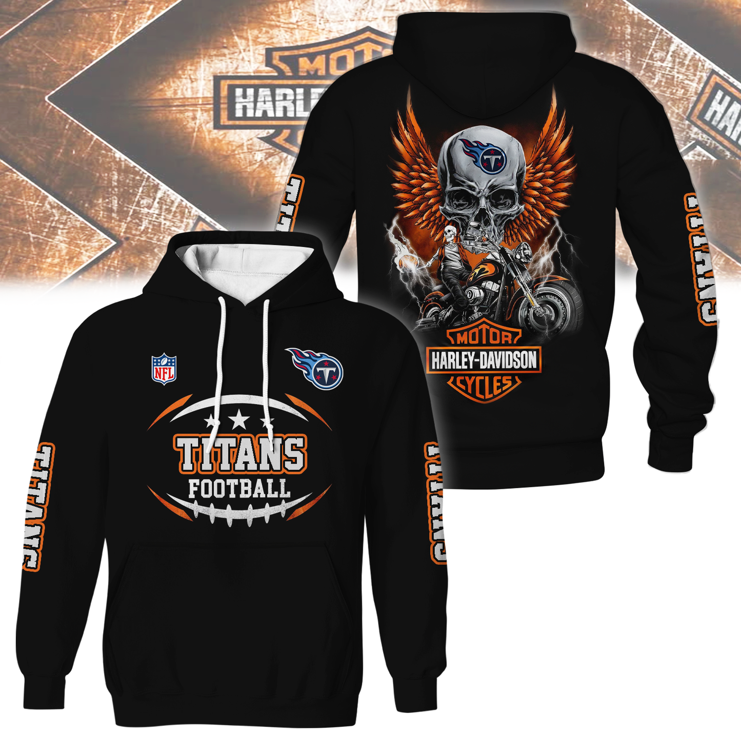 TT Premium NFL Motorcycle 3D Shirt DDT CTND