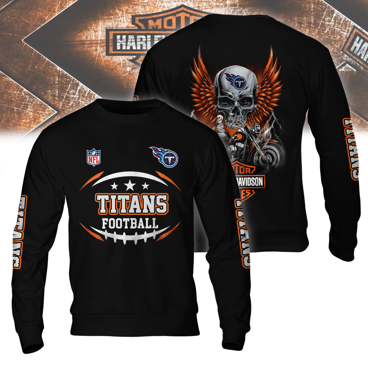 TT Premium NFL Motorcycle 3D Shirt DDT CTND