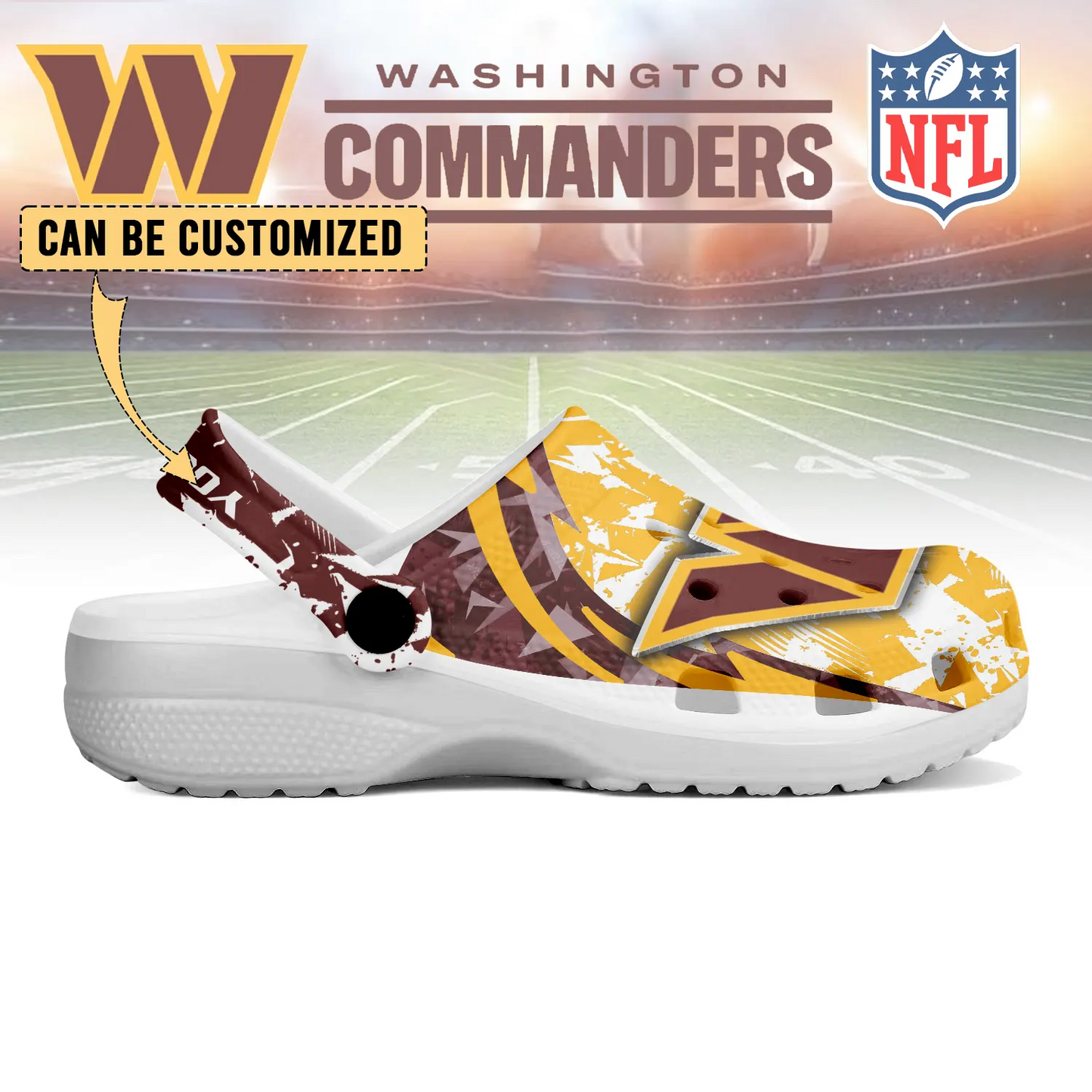 WAS x NFL Crocs Crocband Clogs Shoes DatND DVT
