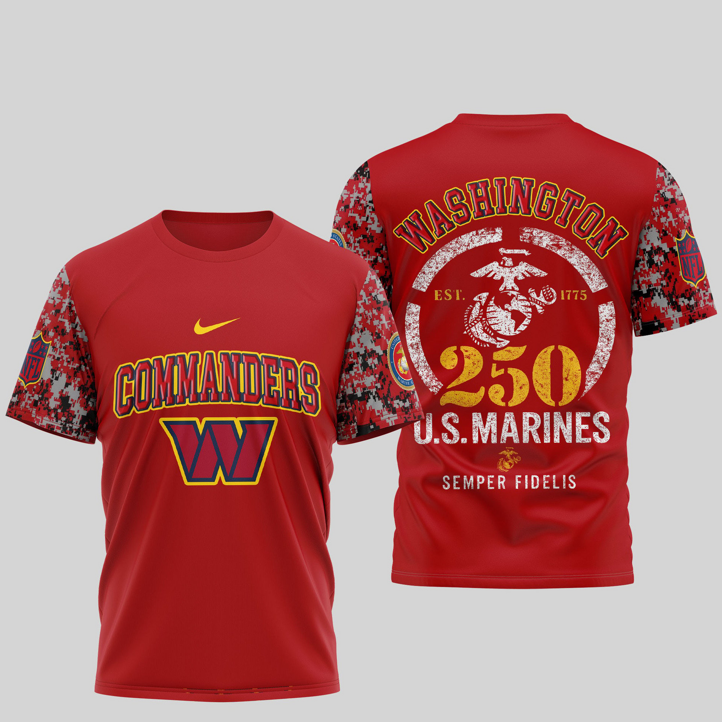 WC Premium U.S.M.C 250 Years Semper Fi 3D Shirt DDT TTV