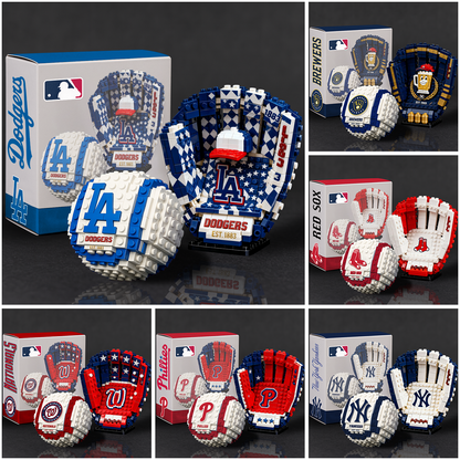 MLB Teams Baseball Glove & Ball Building Block Set DDT NTL